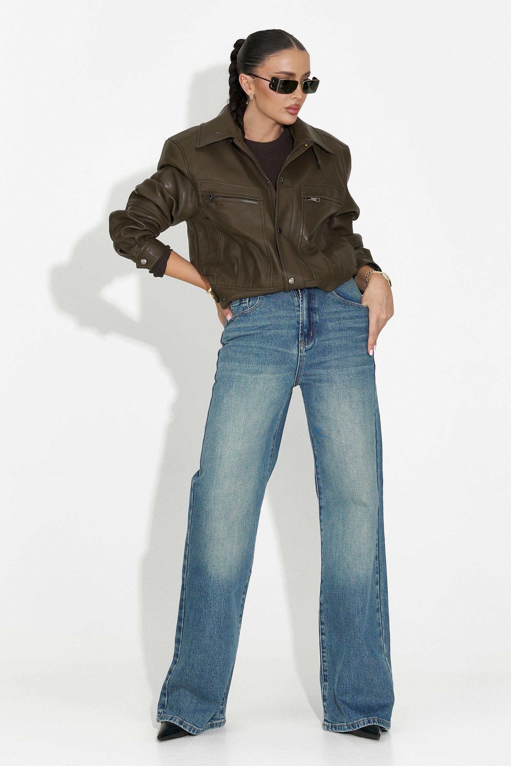 Blugi dama casual albastri Veyra Bogas