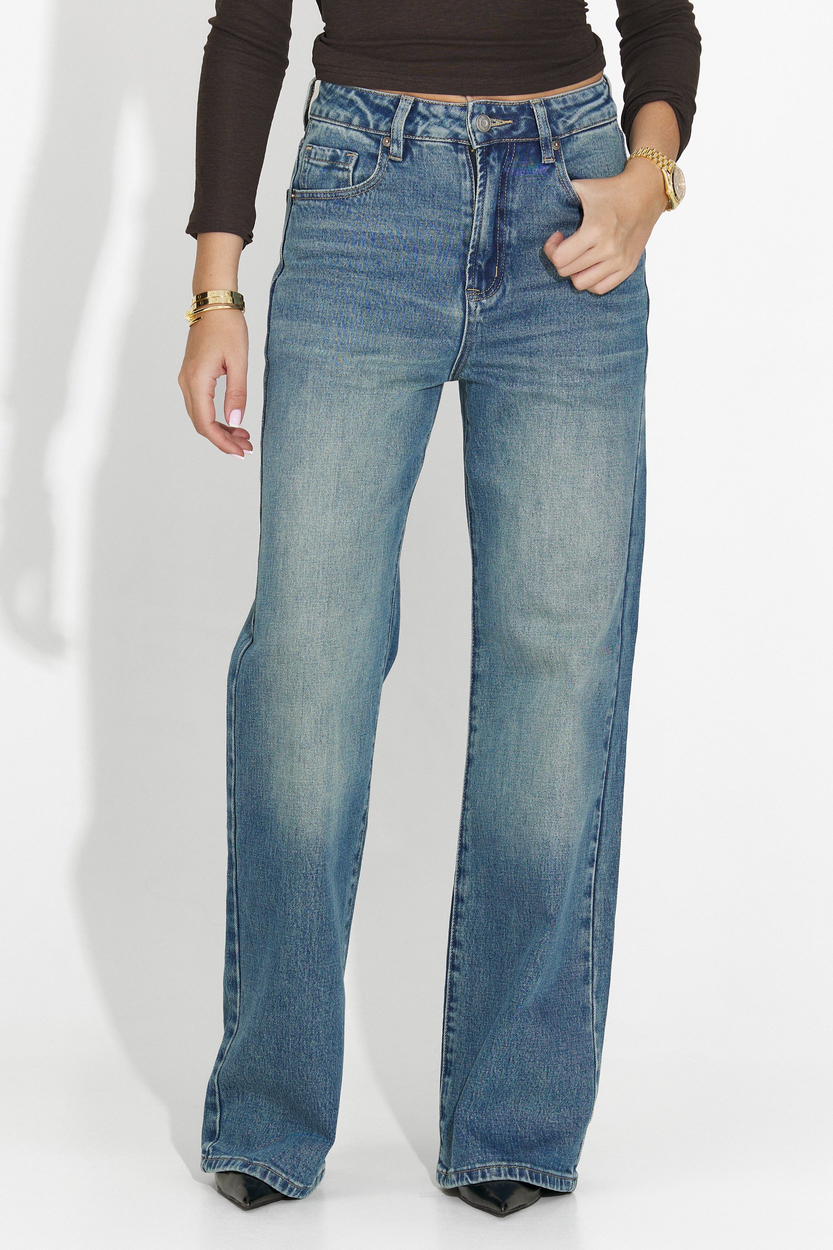 Blugi dama casual albastri Veyra Bogas