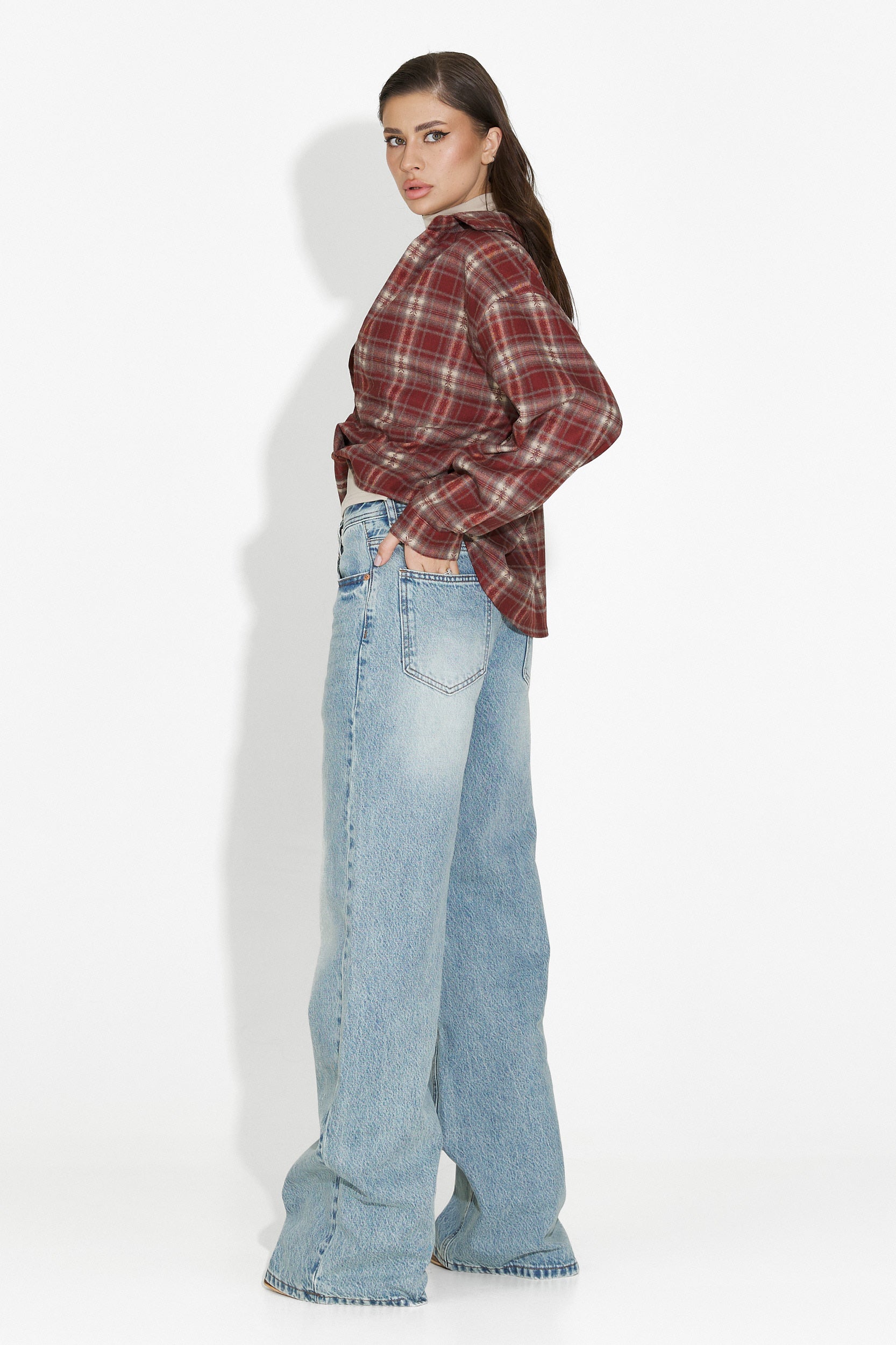 Blugi dama casual bleu Luma Bogas