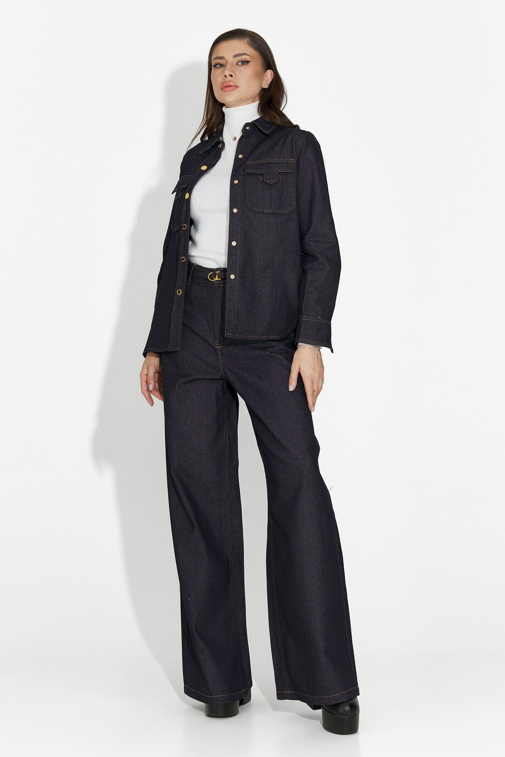 Blugi dama casual bleumarin Flovira Bogas