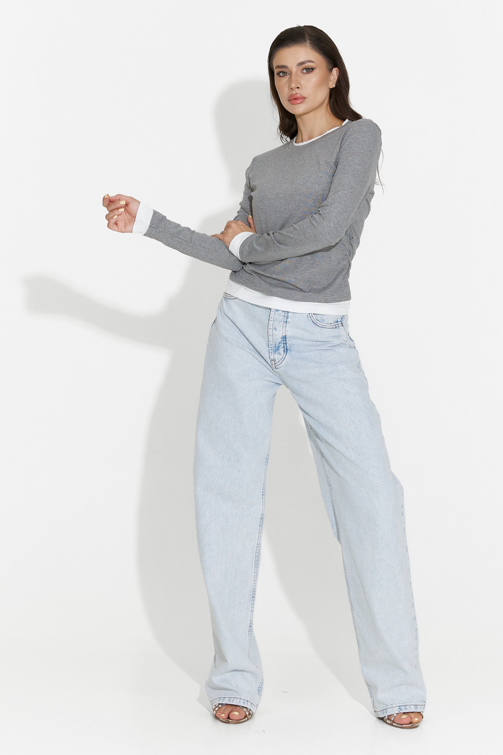 Bluza dama casual gri Kayas Bogas