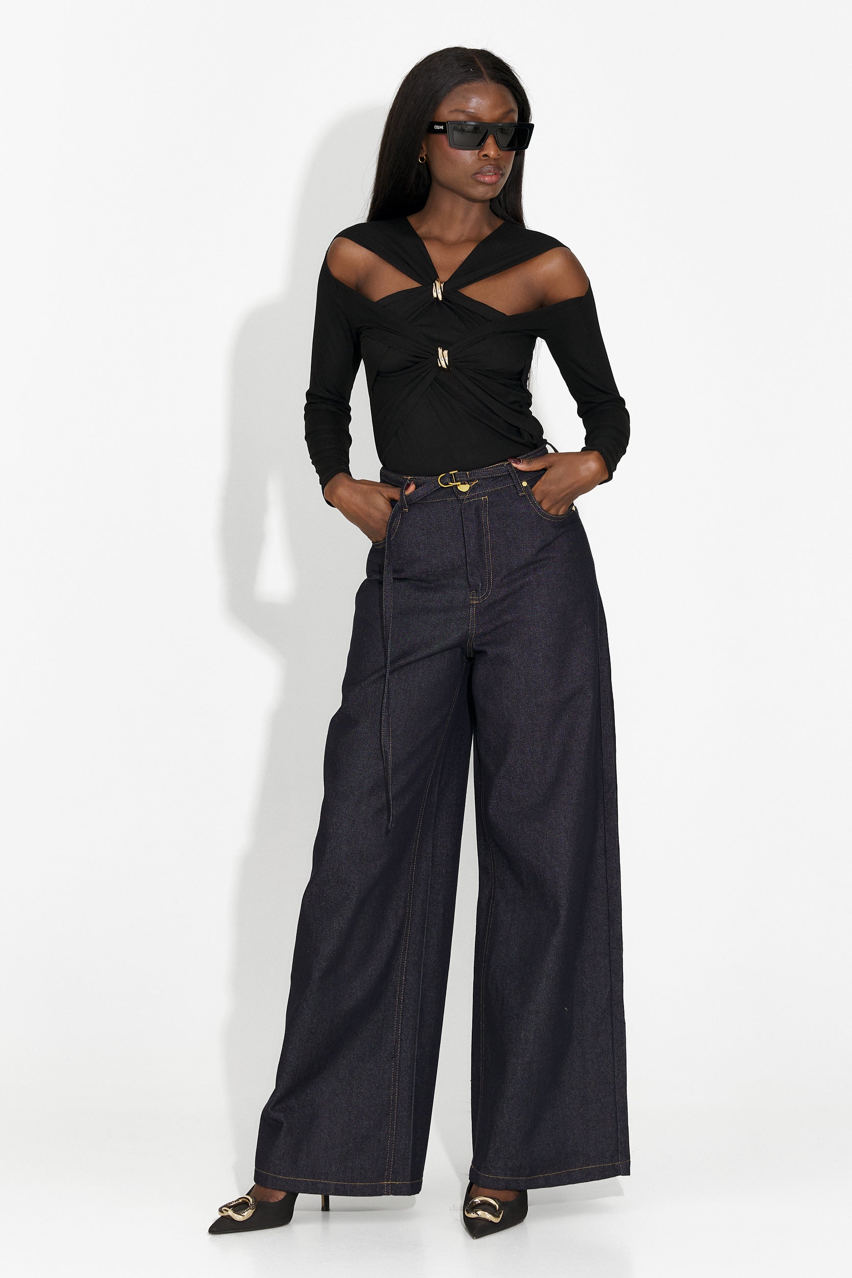 Bluza dama casual neagra Favira Bogas