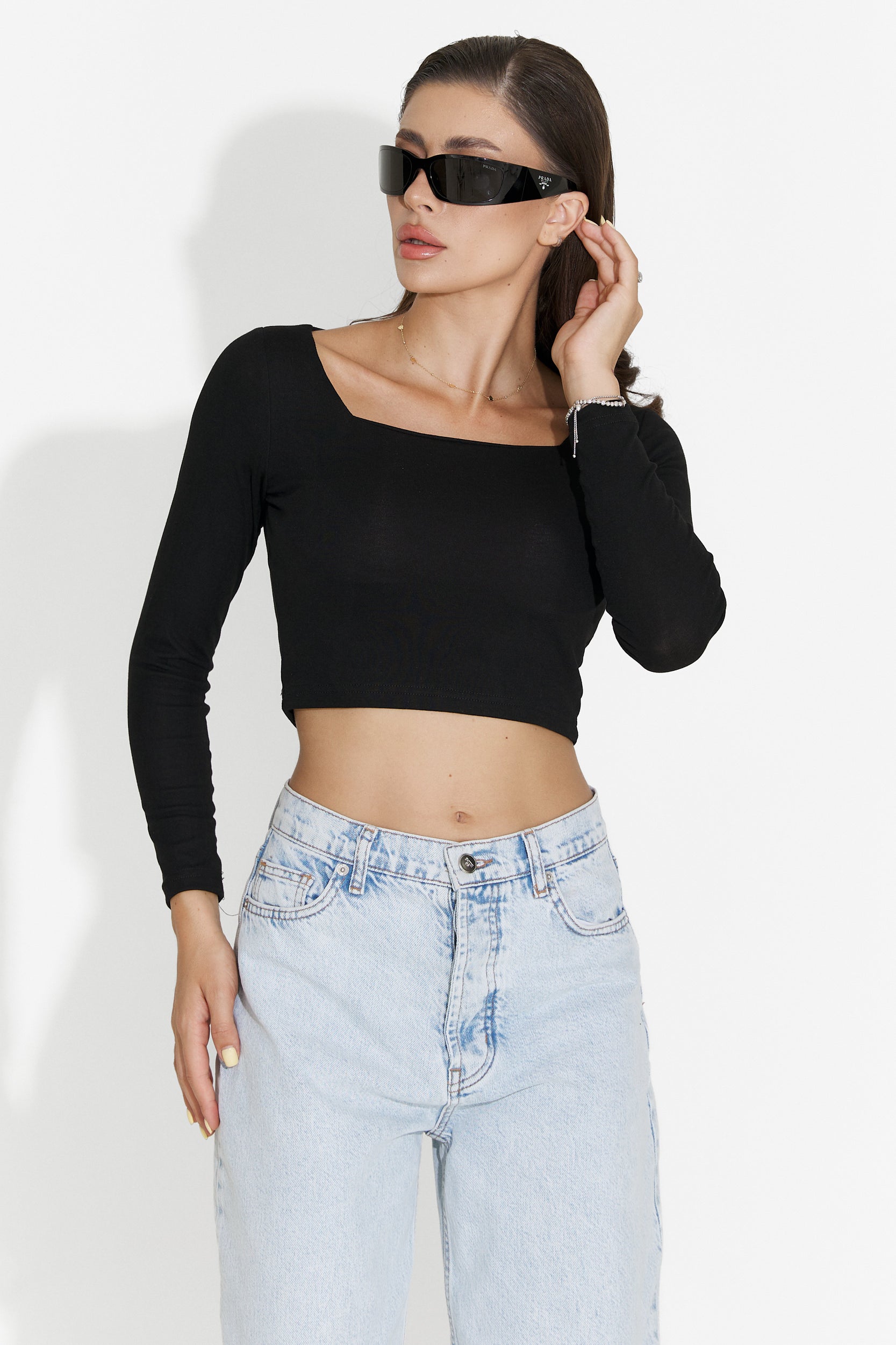 Bluza dama casual neagra Jefery Bogas