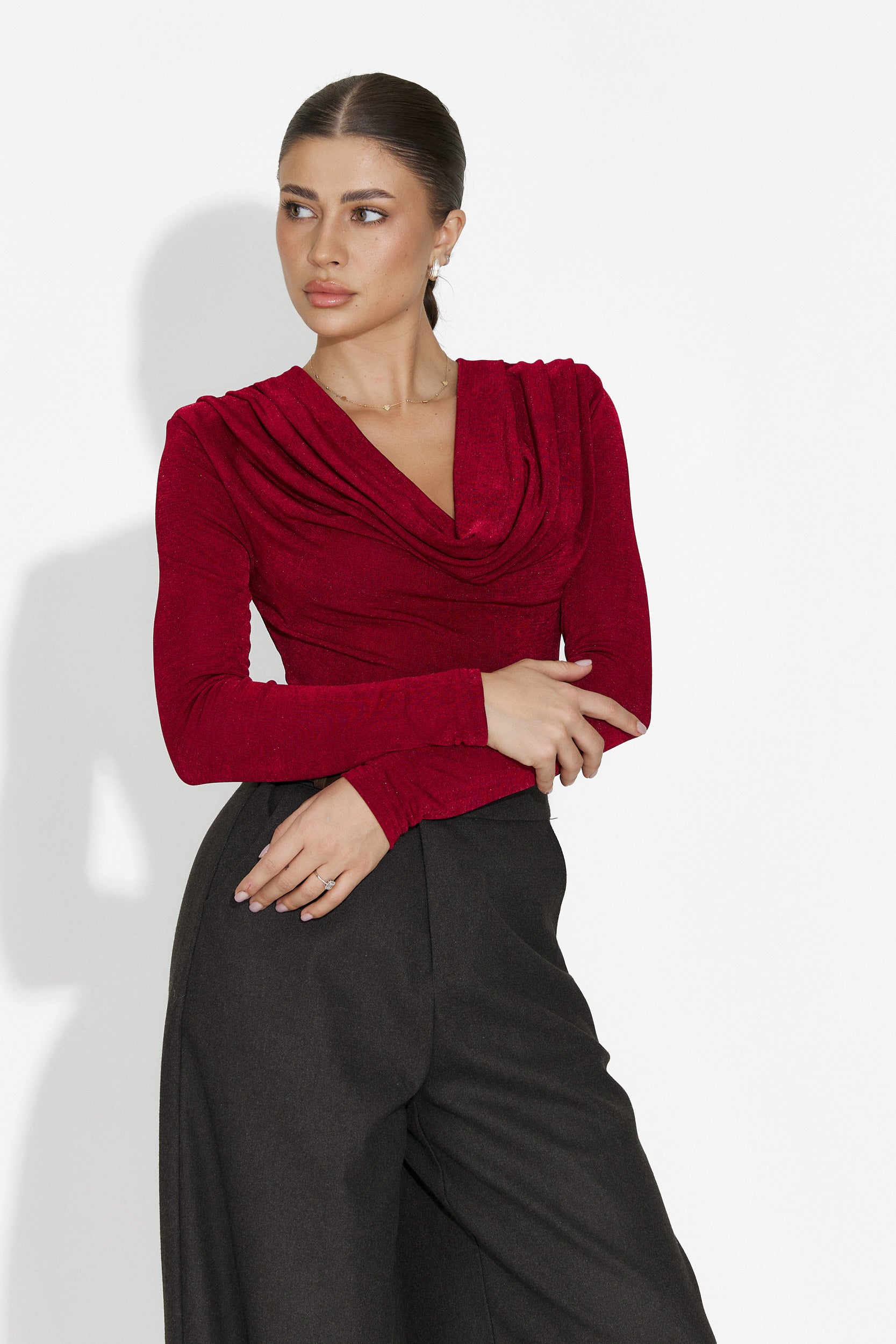 Body dama elegant rosu Sikada Bogas