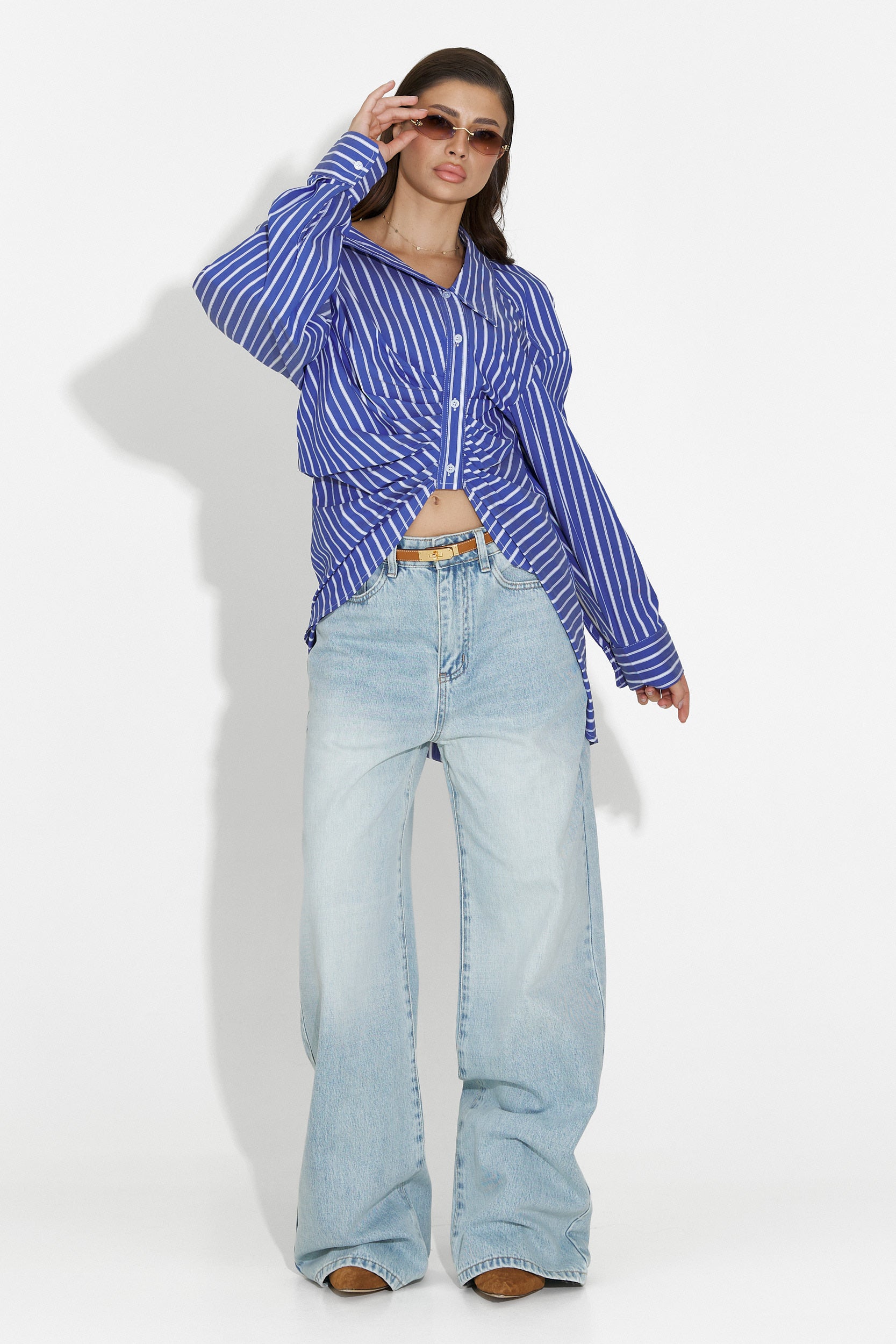 Camasa dama casual albastra Voncile Bogas