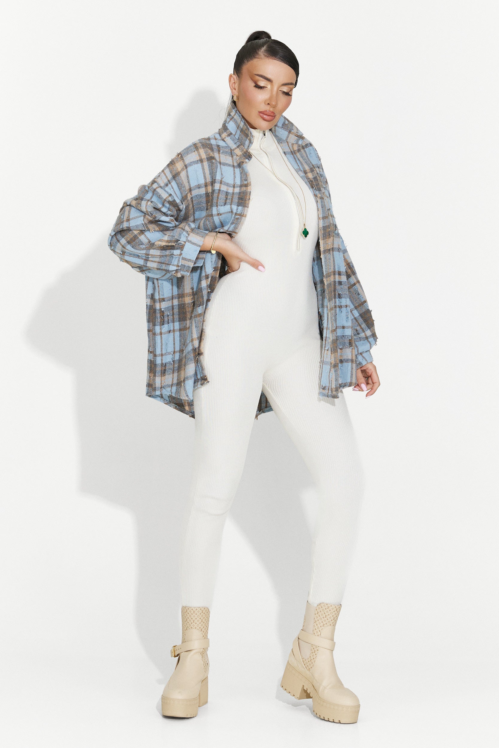 Camasa dama casual bleu Jasara Bogas