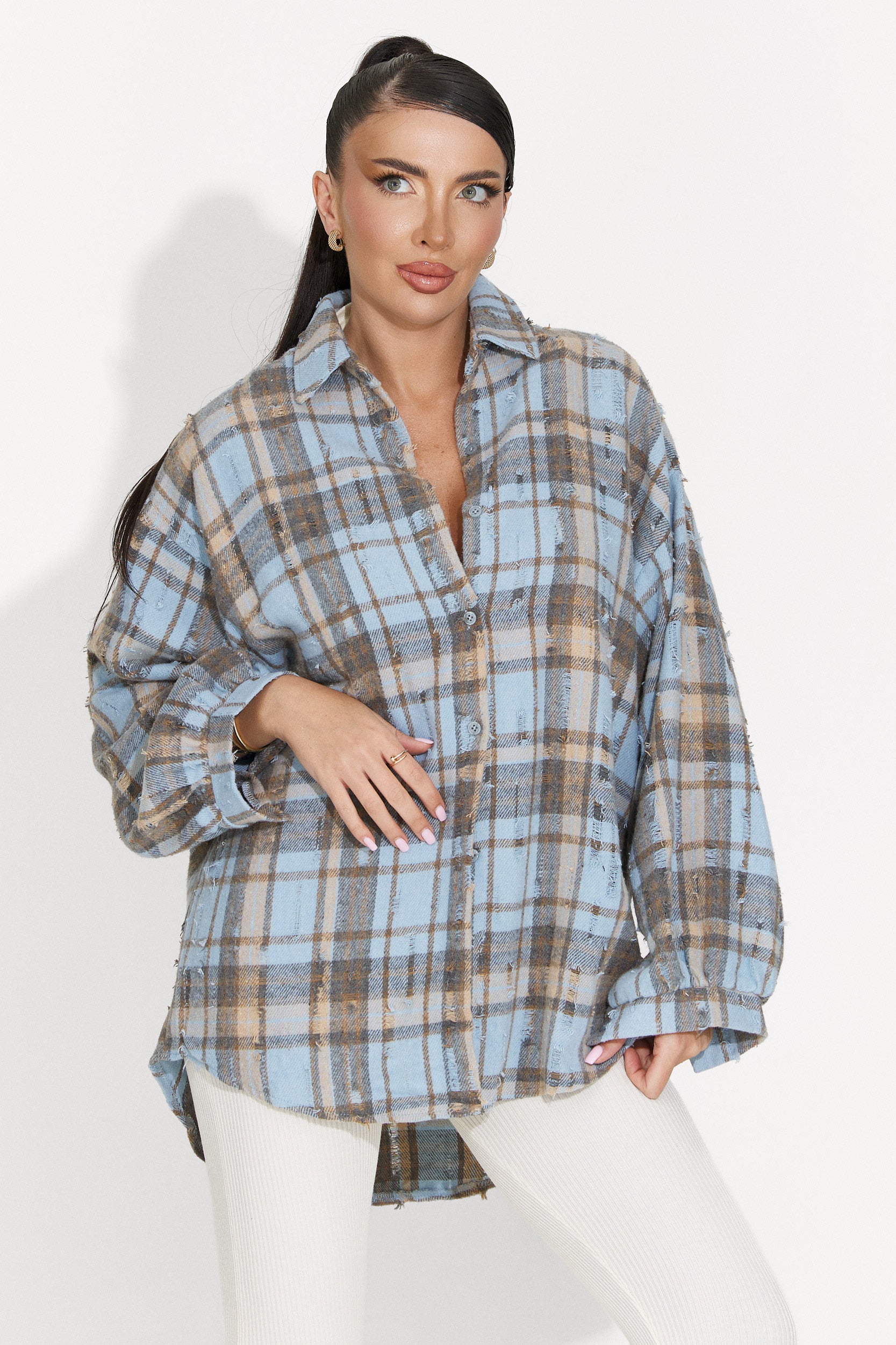 Camasa dama casual bleu Jasara Bogas