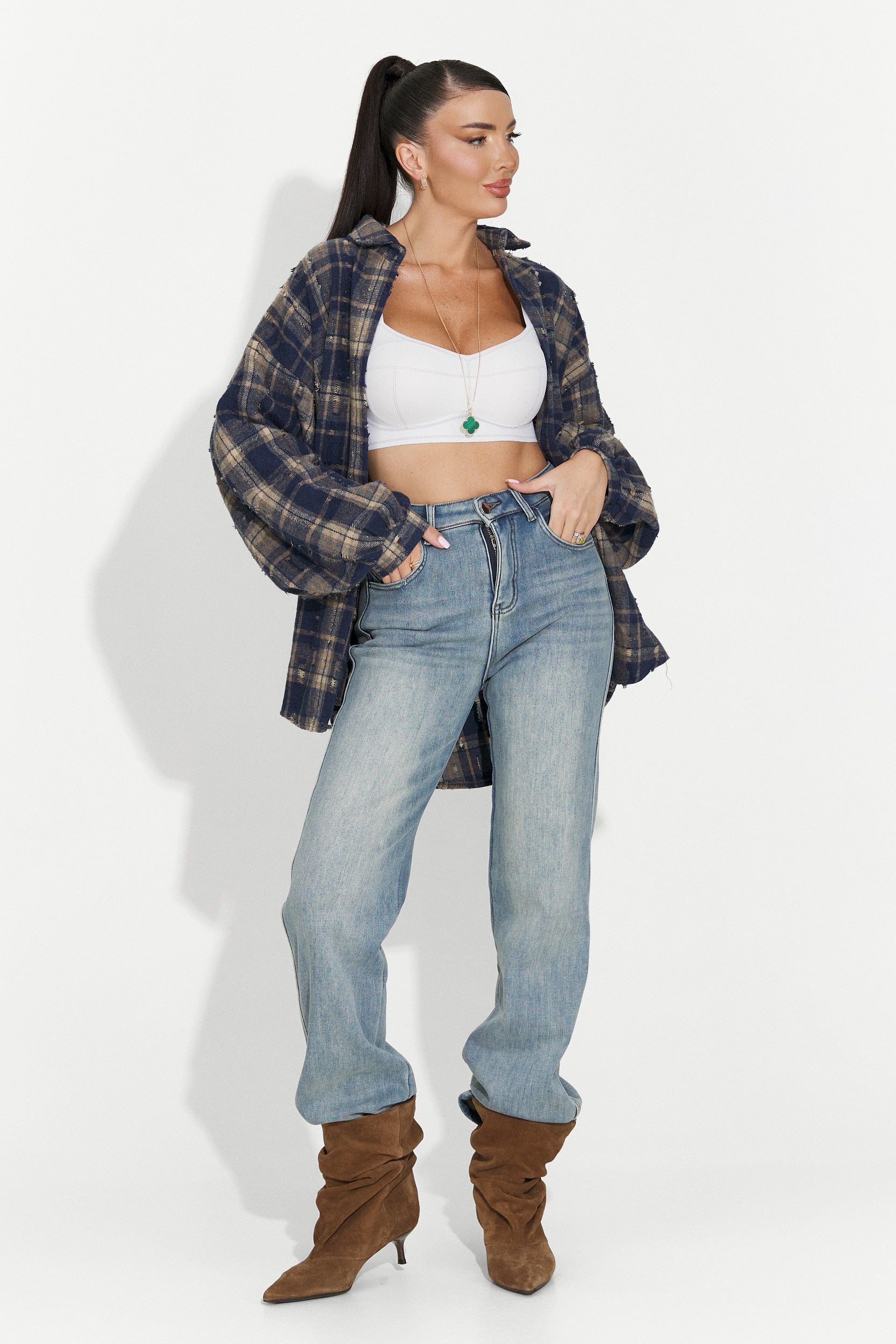 Camasa dama casual bleumarin Jasara Bogas