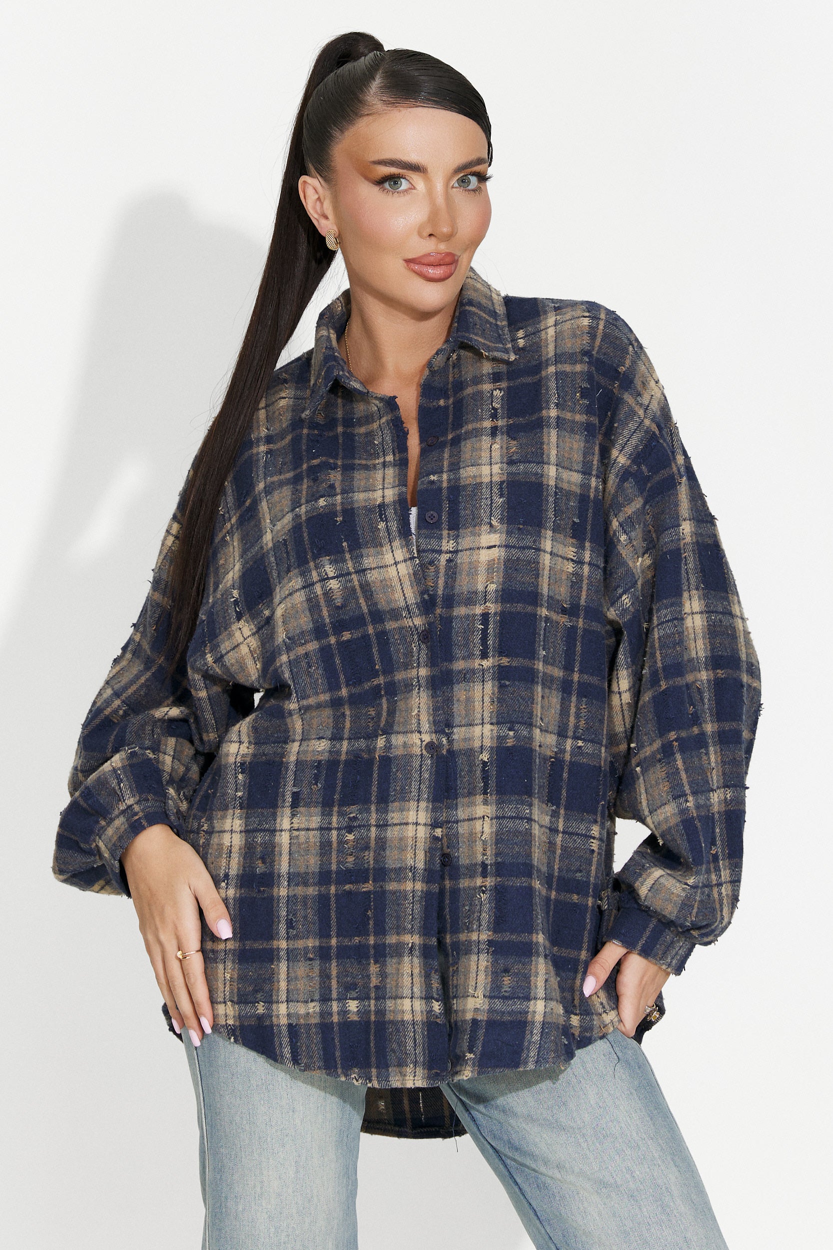 Camasa dama casual bleumarin Jasara Bogas