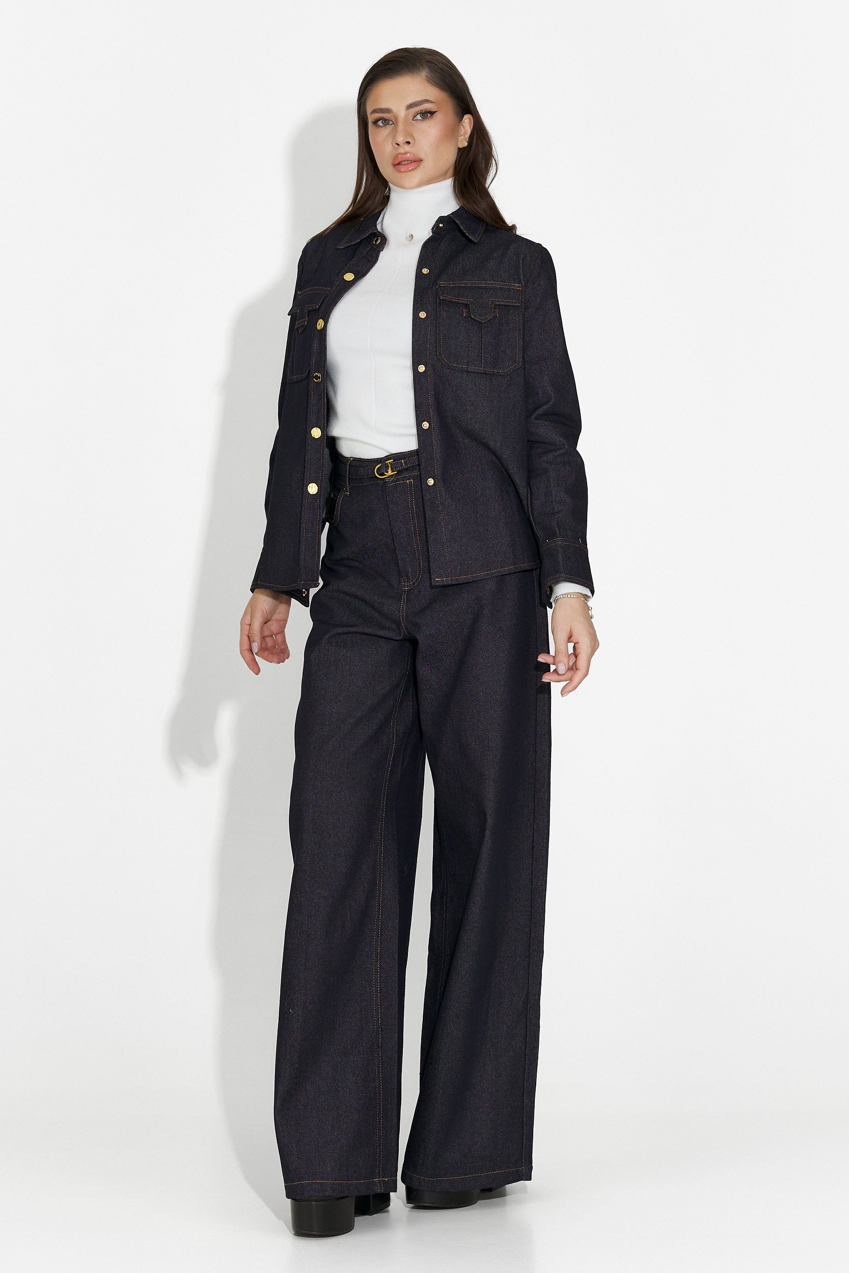 Camasa dama casual bleumarin Melena Bogas