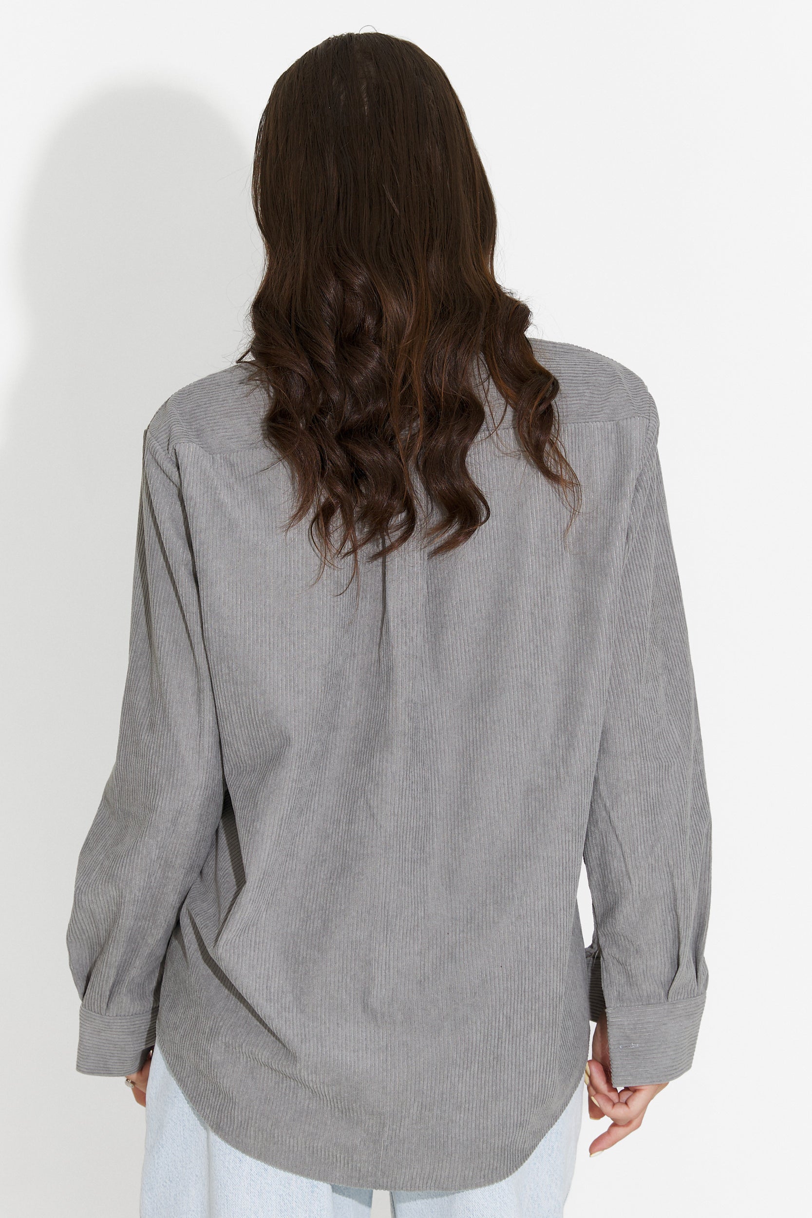 Camasa dama casual gri Deliora Bogas