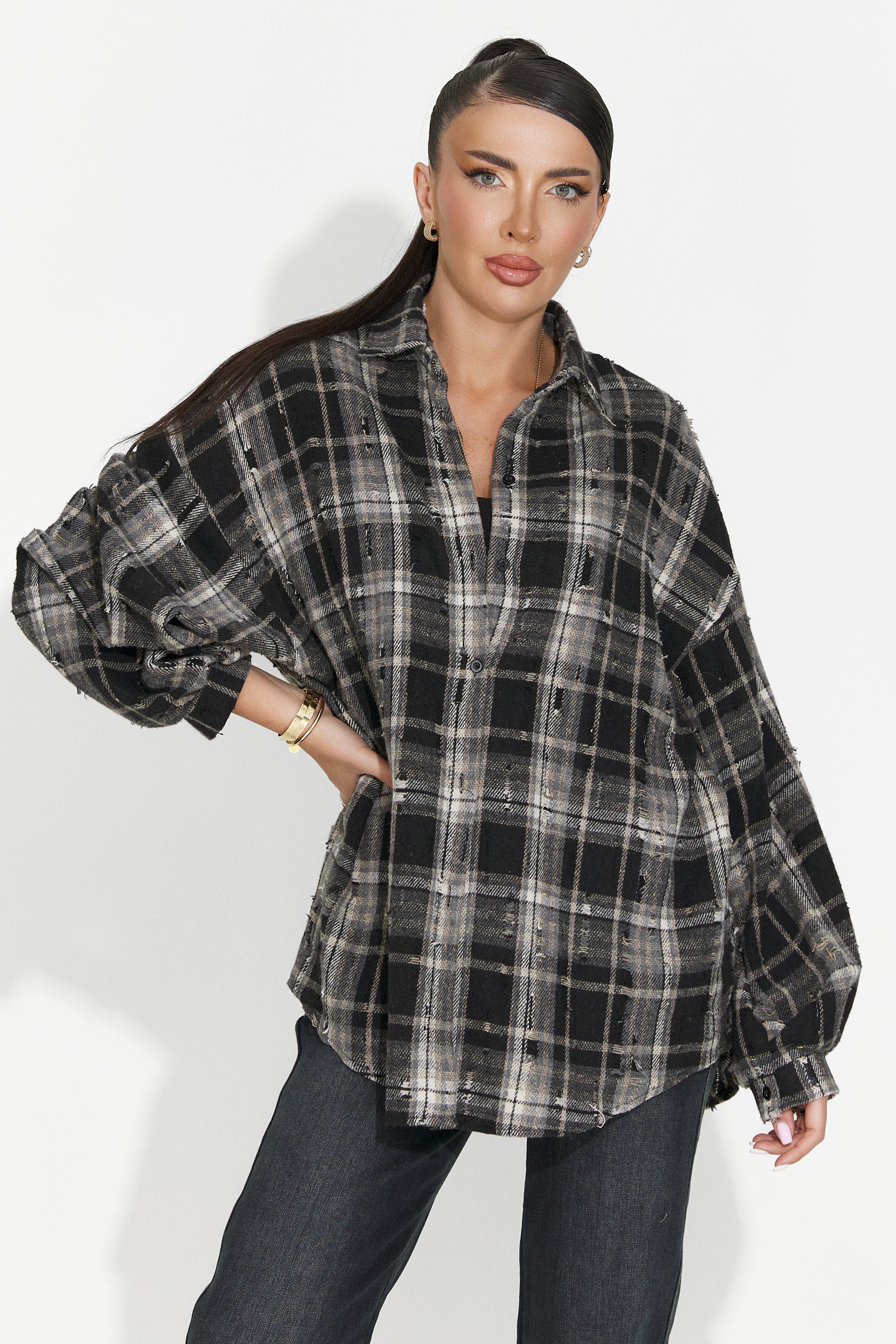 Camasa dama casual neagra Jasara Bogas