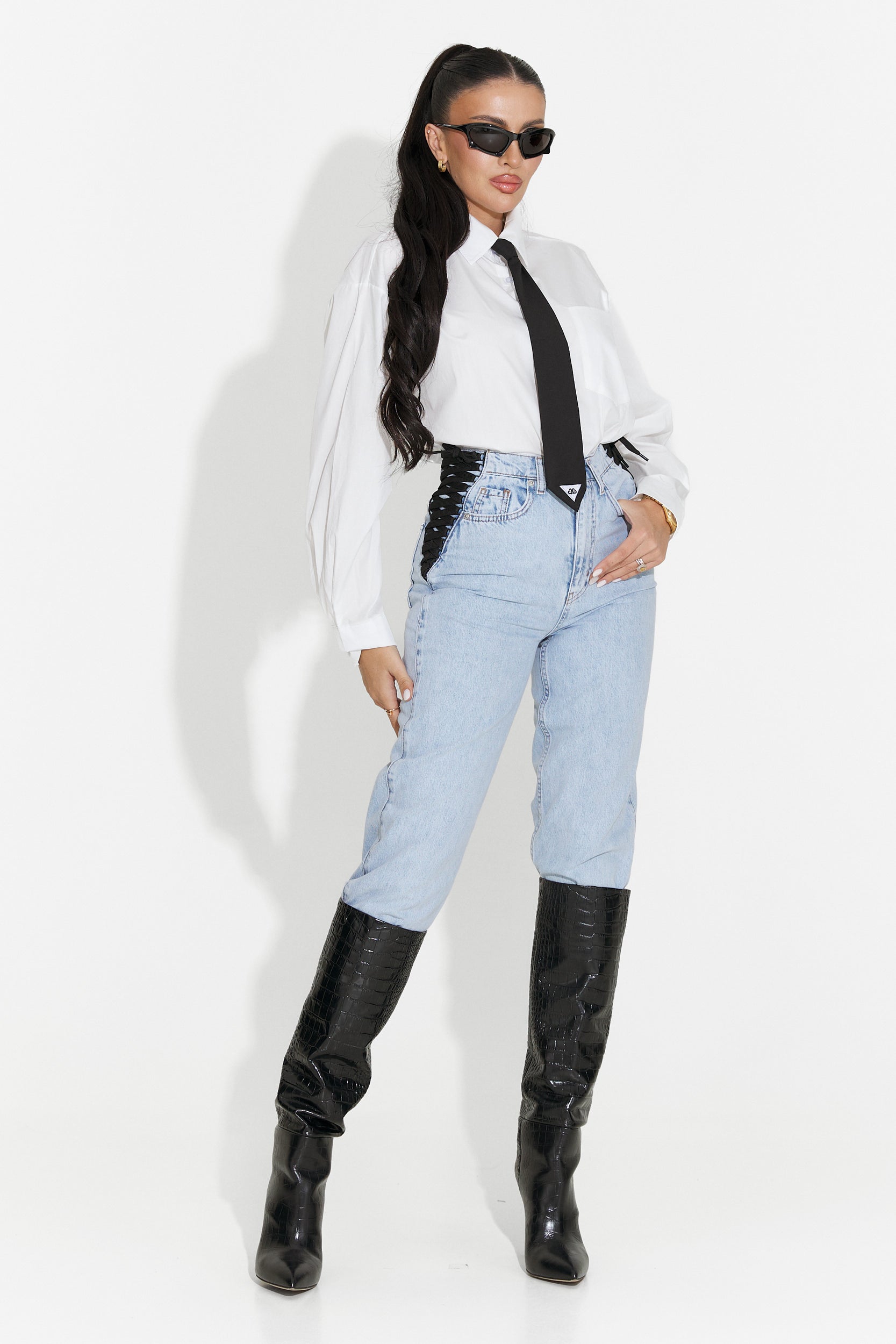 Camasa dama eleganta alba Nivora Bogas