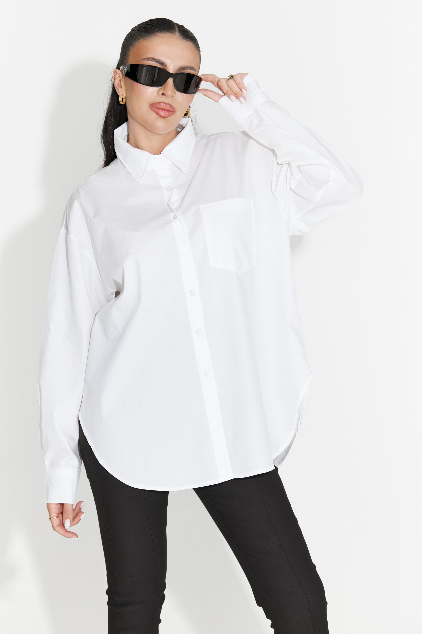 Camasa dama eleganta alba Nivora Bogas