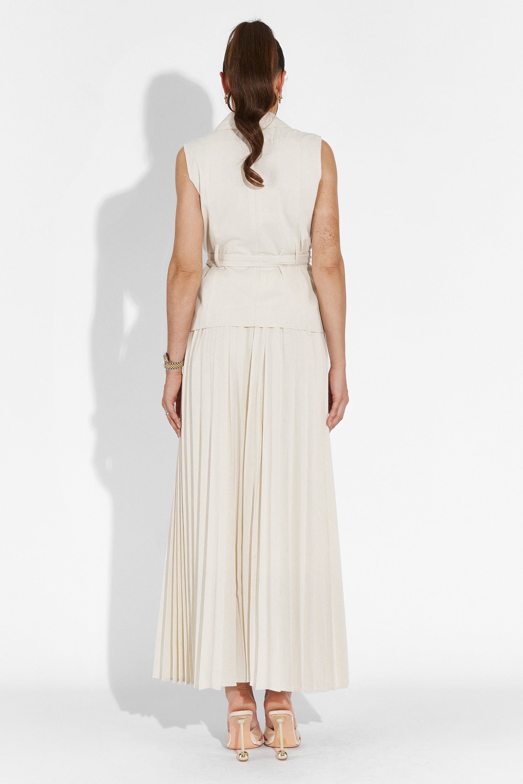 Compleu cu fusta bej Timothy Bogas