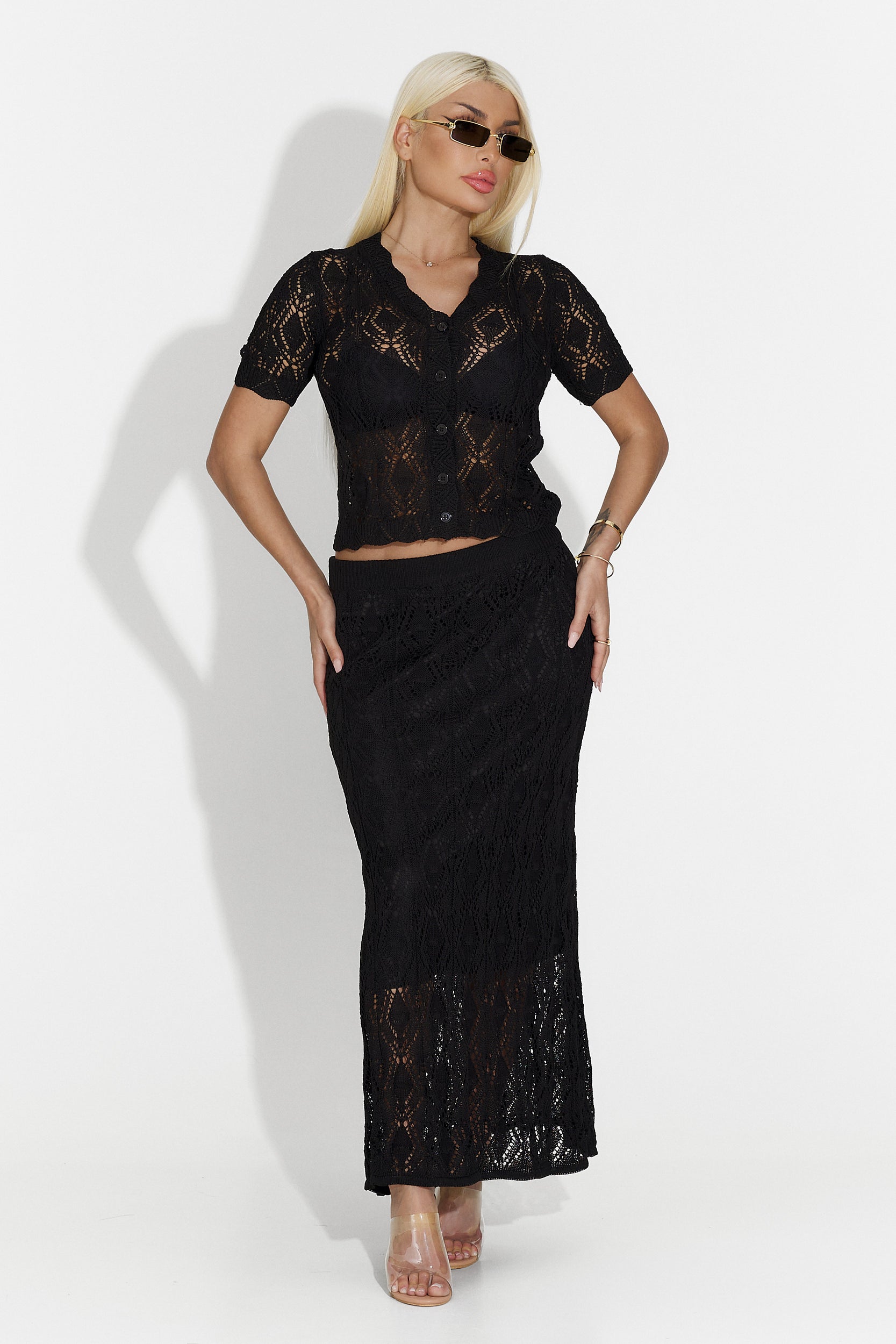 Compleu cu fusta negru Soga Bogas