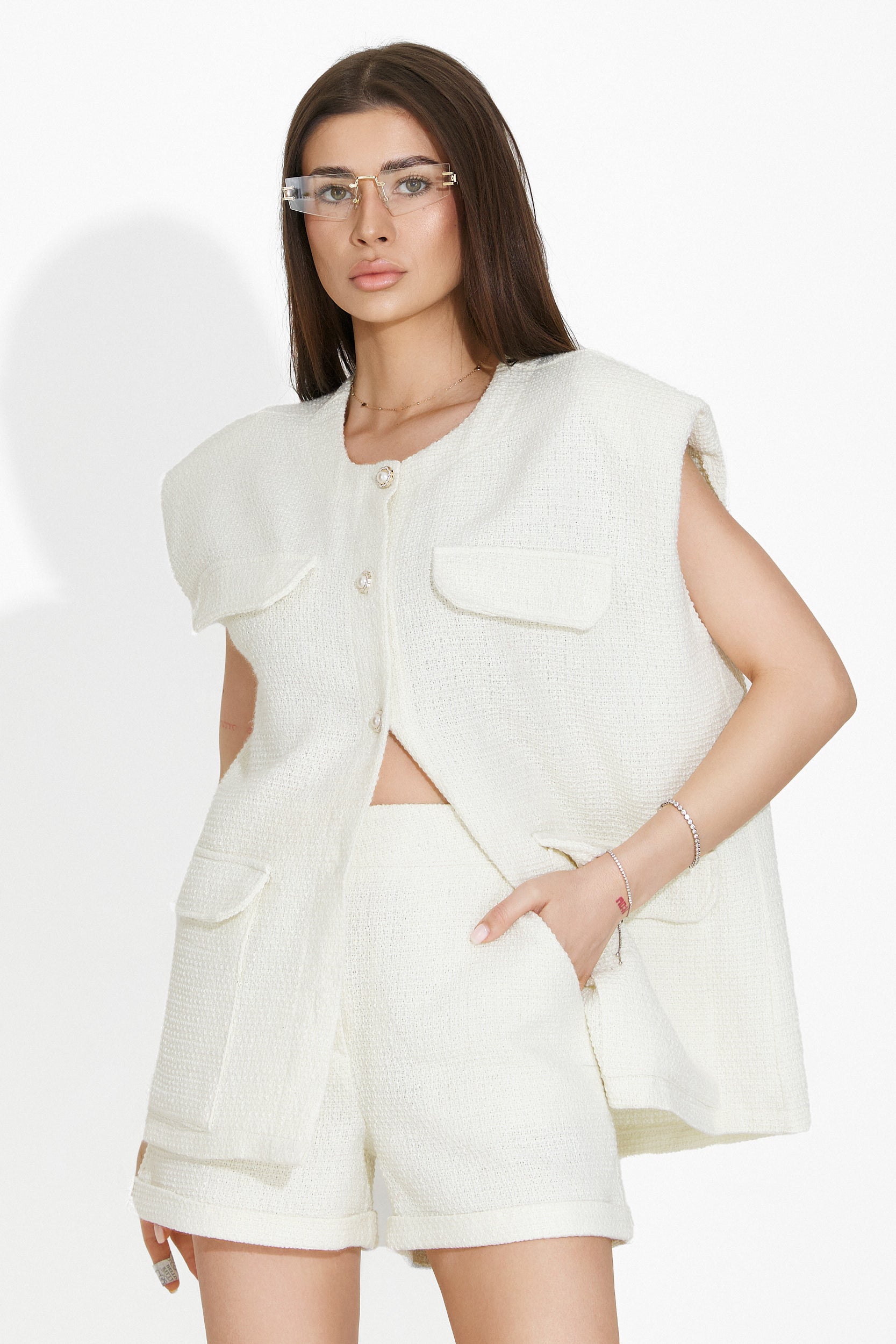 Compleu cu pantaloni bej Ramonita Bogas