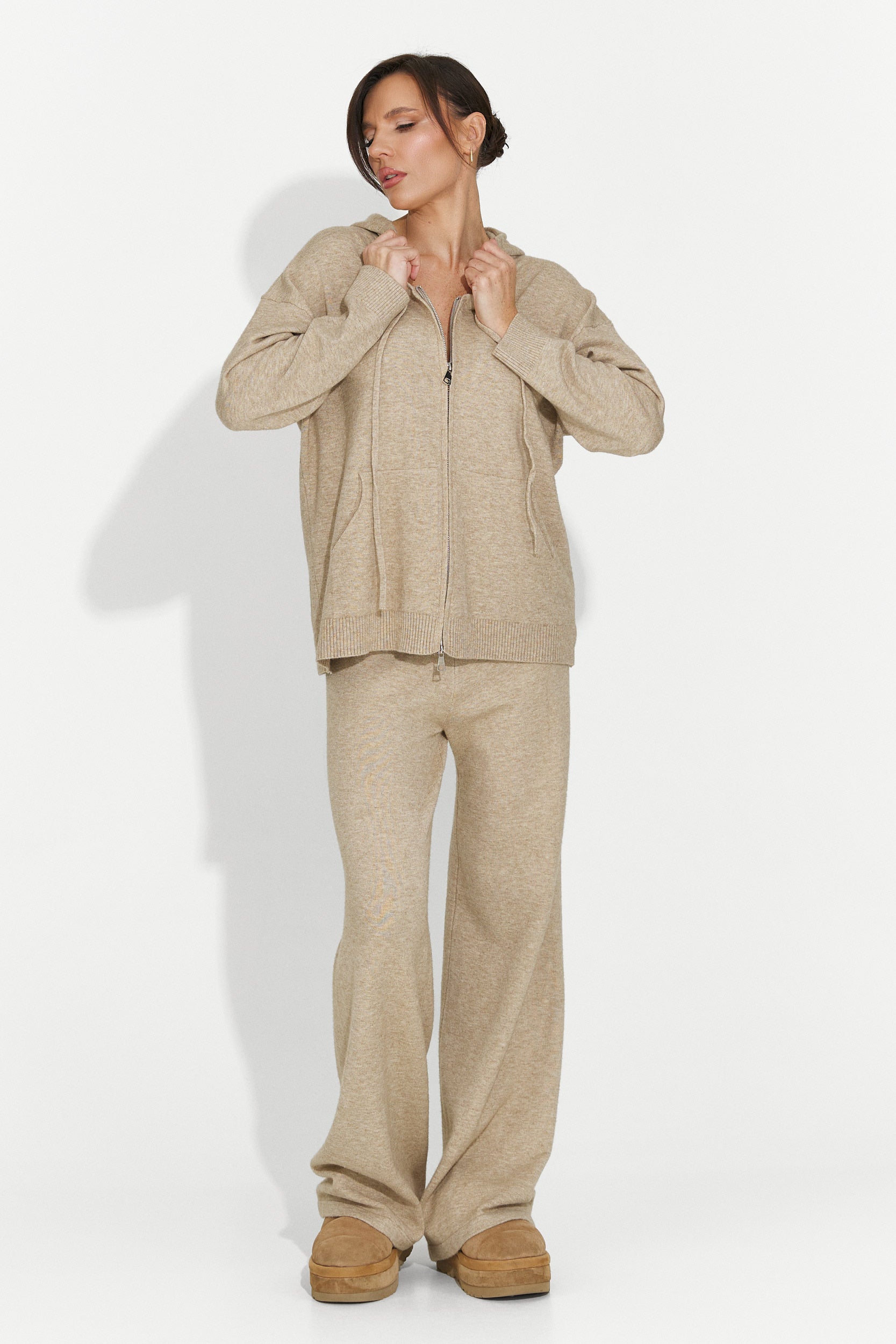 Compleu dama casual bej Adania Bogas