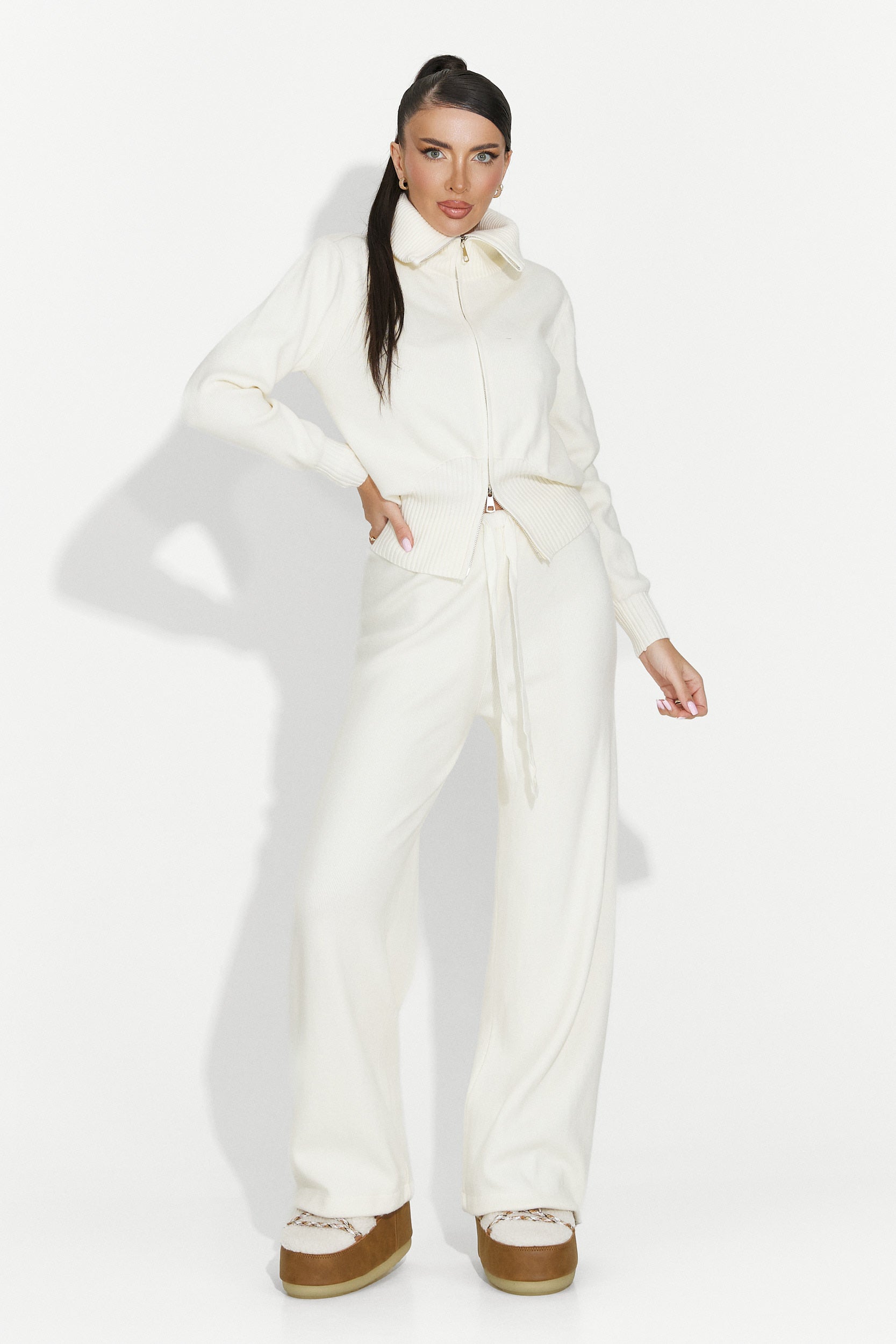 Compleu dama casual bej Glenira Bogas