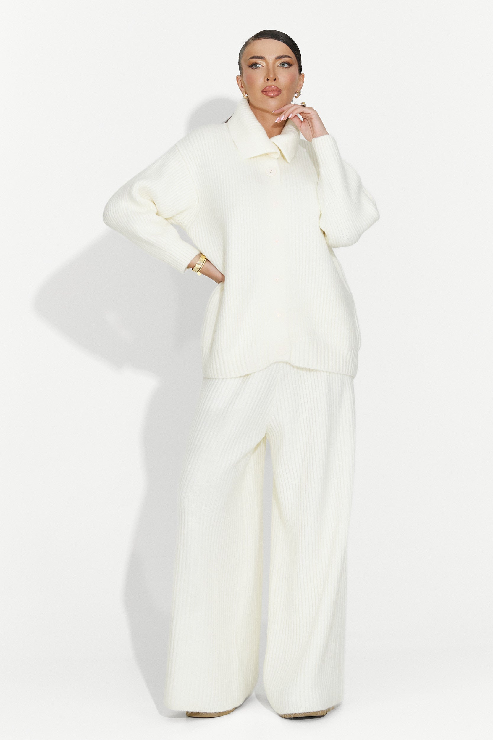 Compleu dama casual bej Verlia Bogas