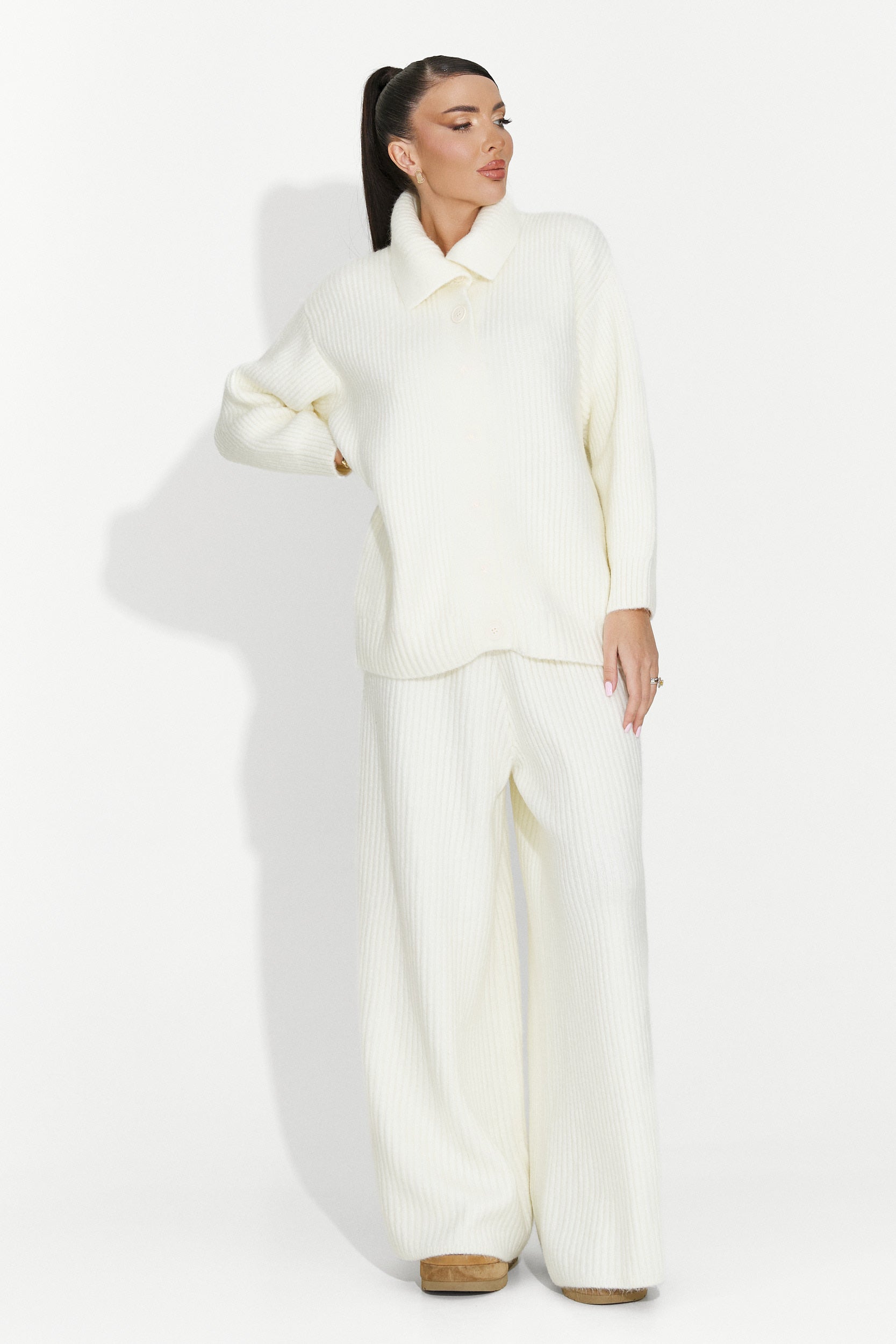 Compleu dama casual bej Verlia Bogas