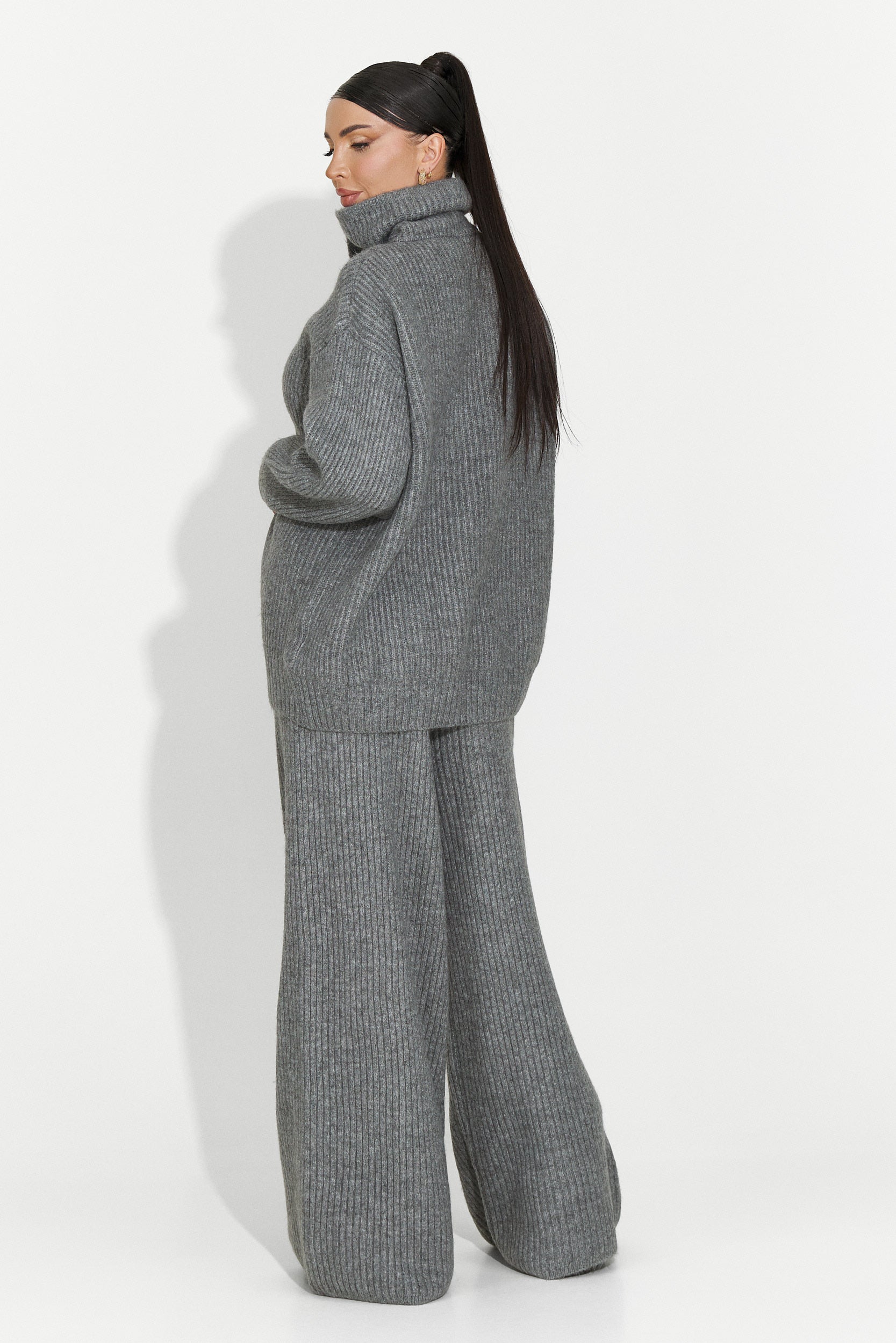 Compleu dama casual gri Verlia Bogas