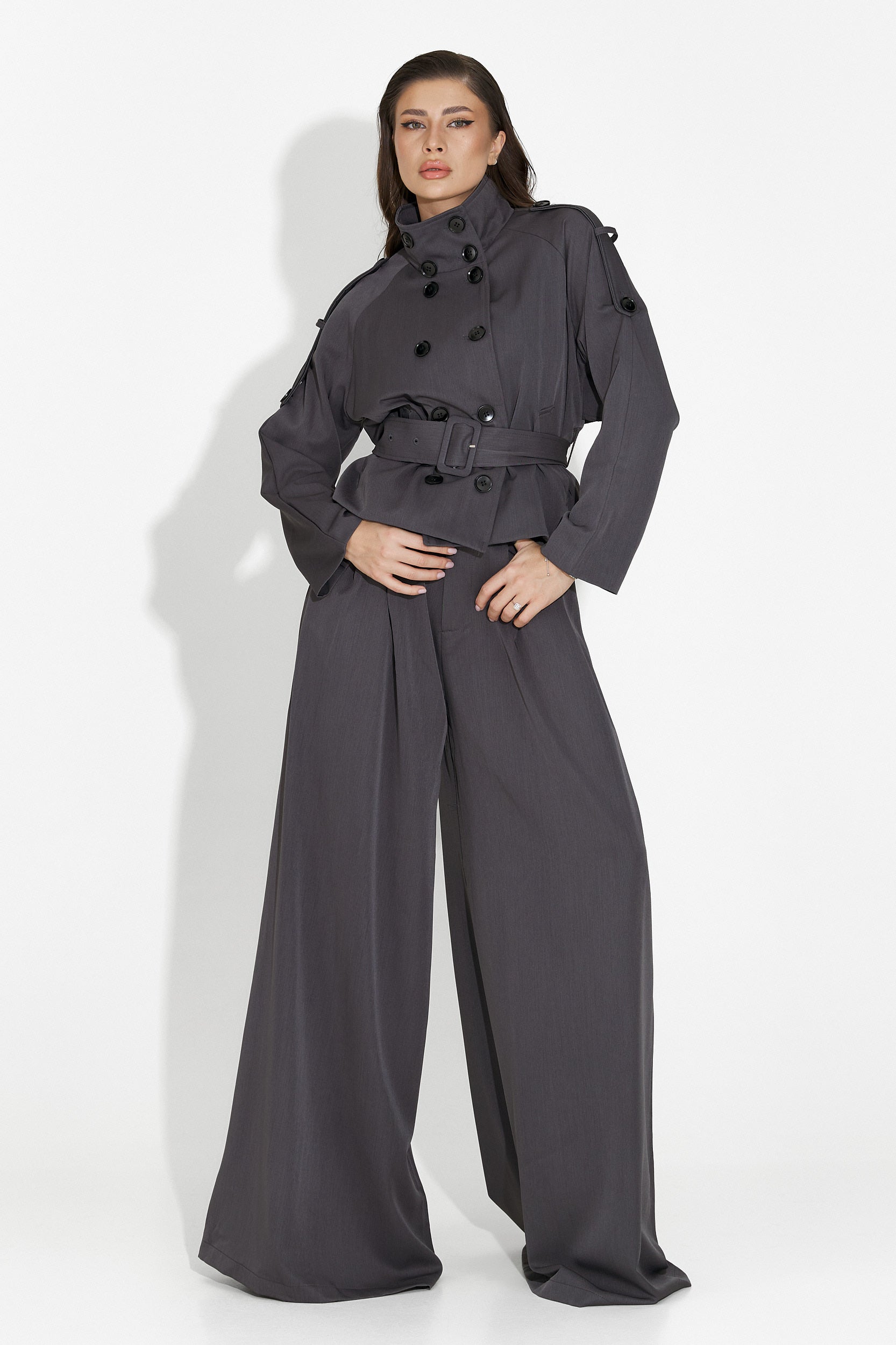 Compleu dama elegant gri Belora Bogas