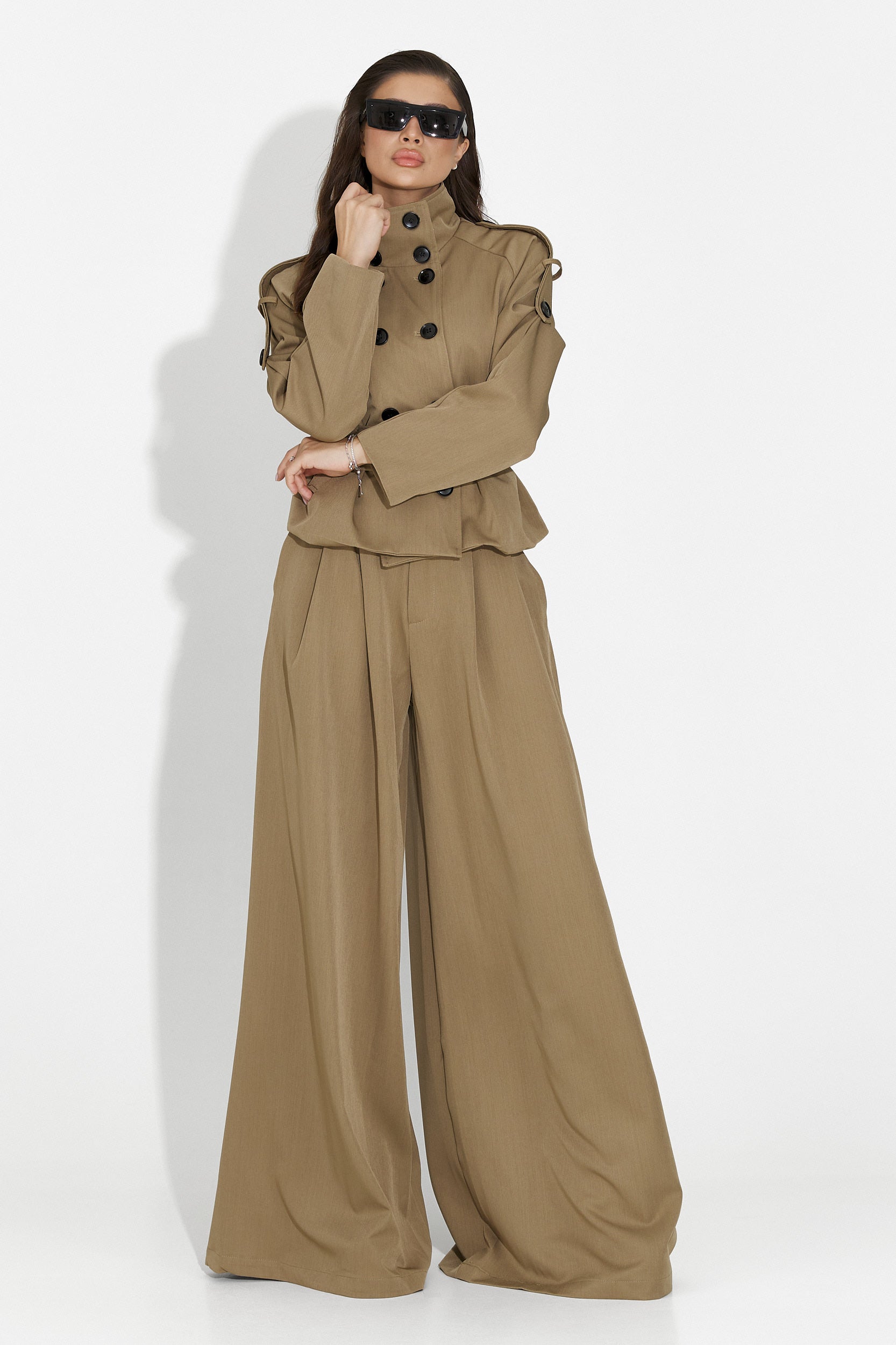 Compleu dama elegant maro Belora Bogas