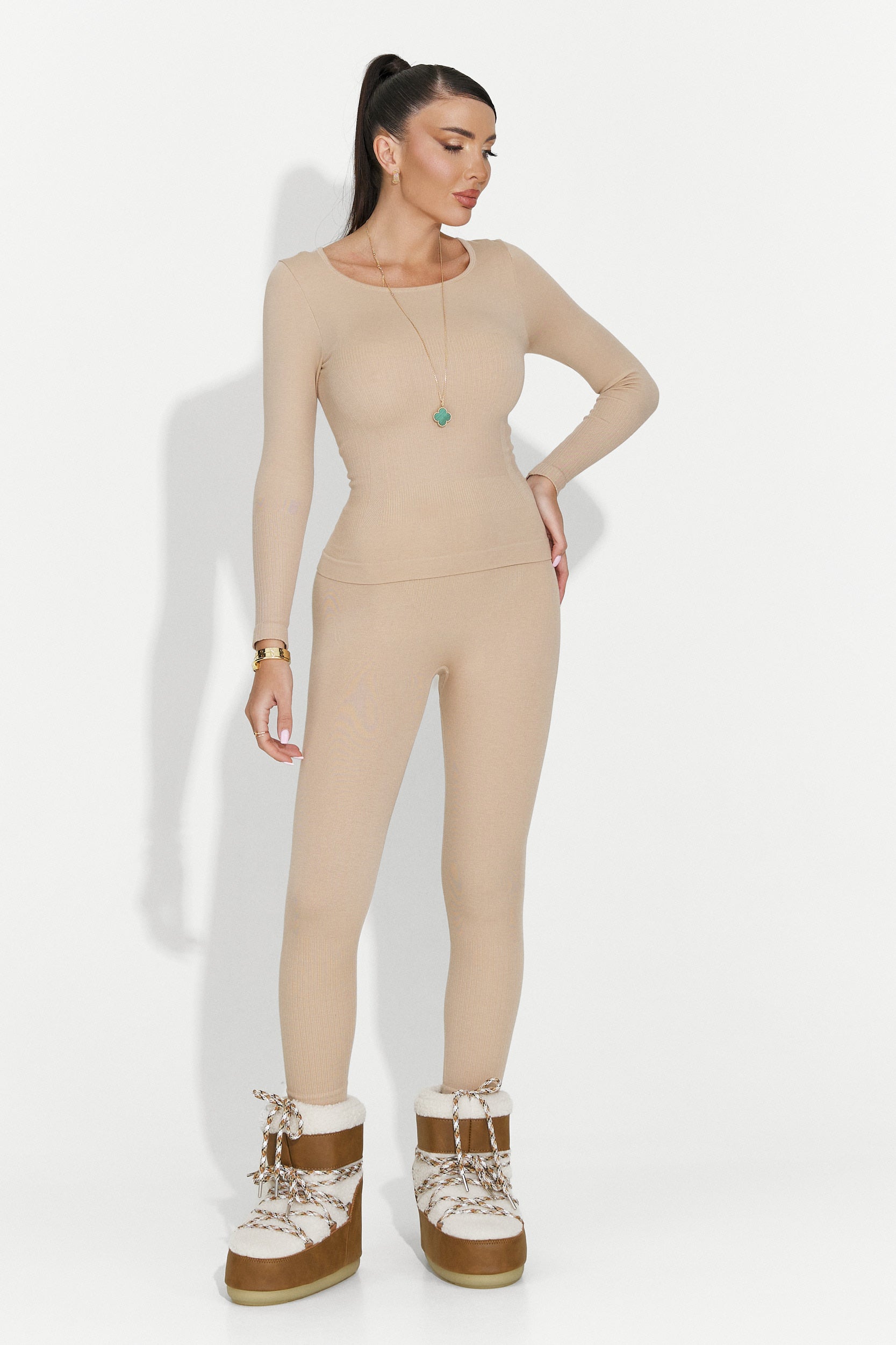 Compleu dama underwear bej Dominia Bogas