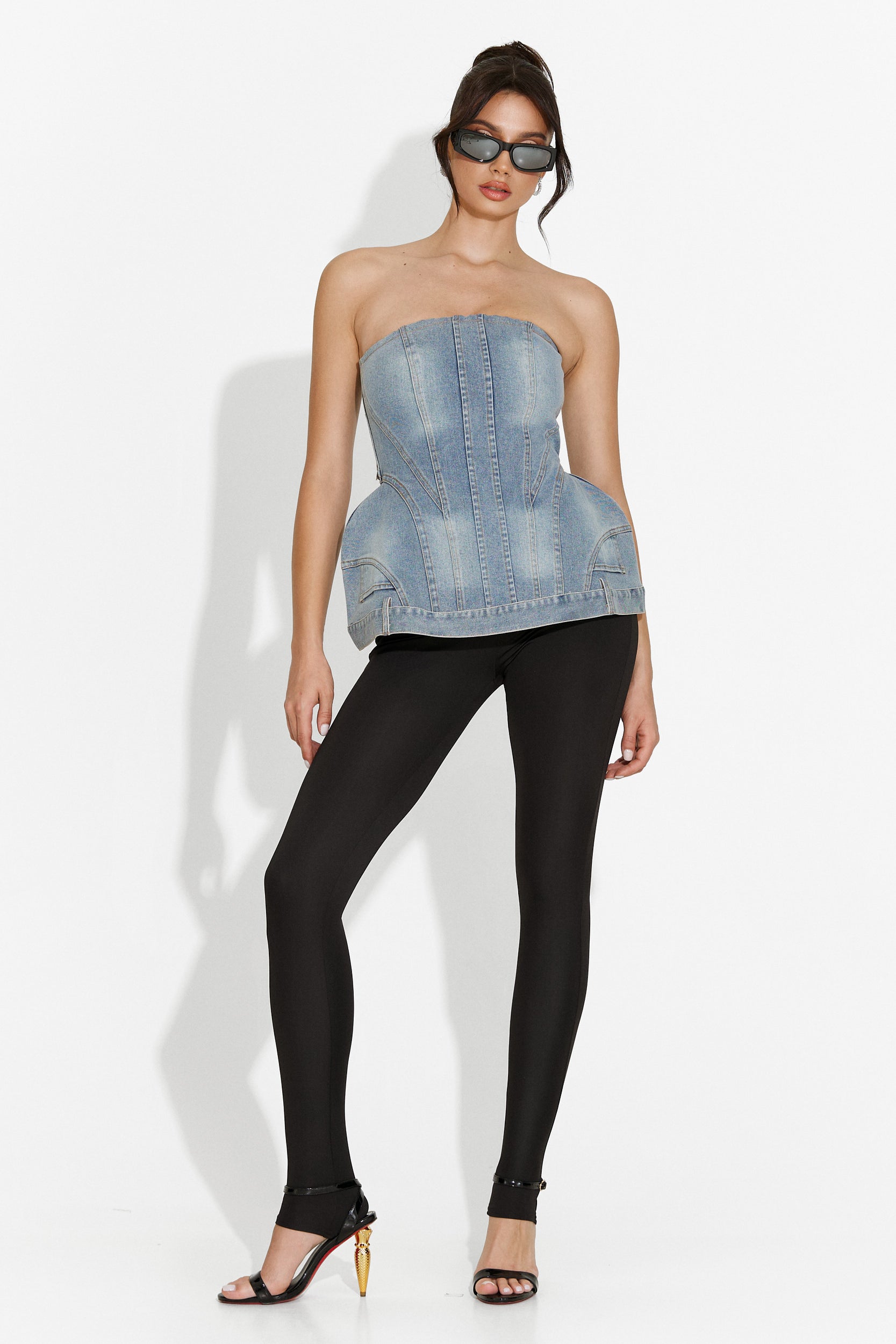 Corset dama casual bleu Petrycia Bogas