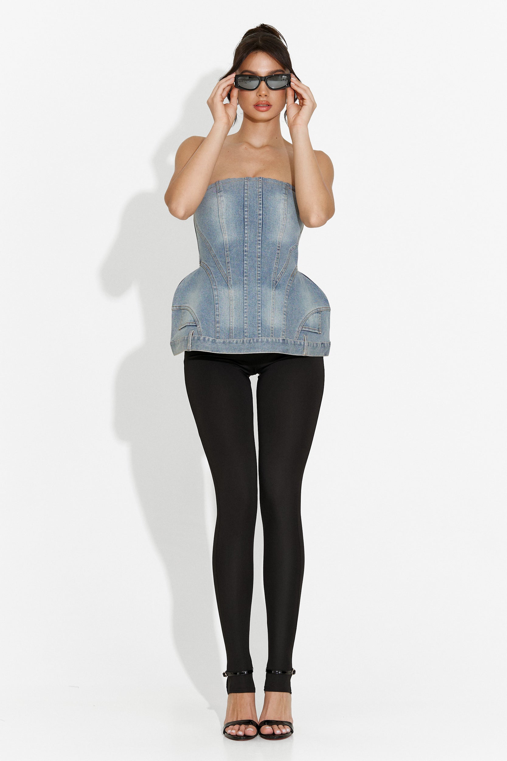 Corset dama casual bleu Petrycia Bogas