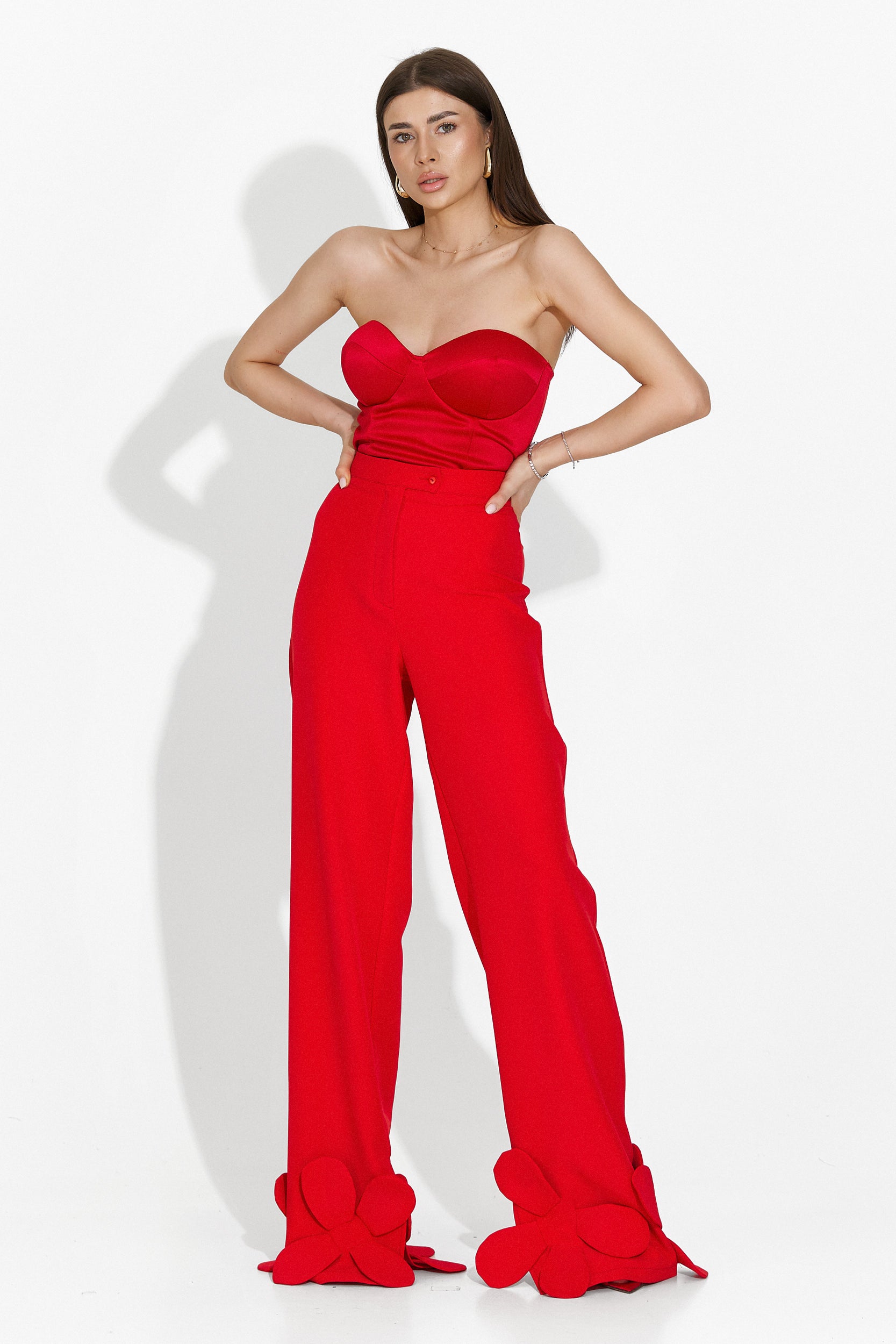 Corset dama elegant rosu Bakea Bogas