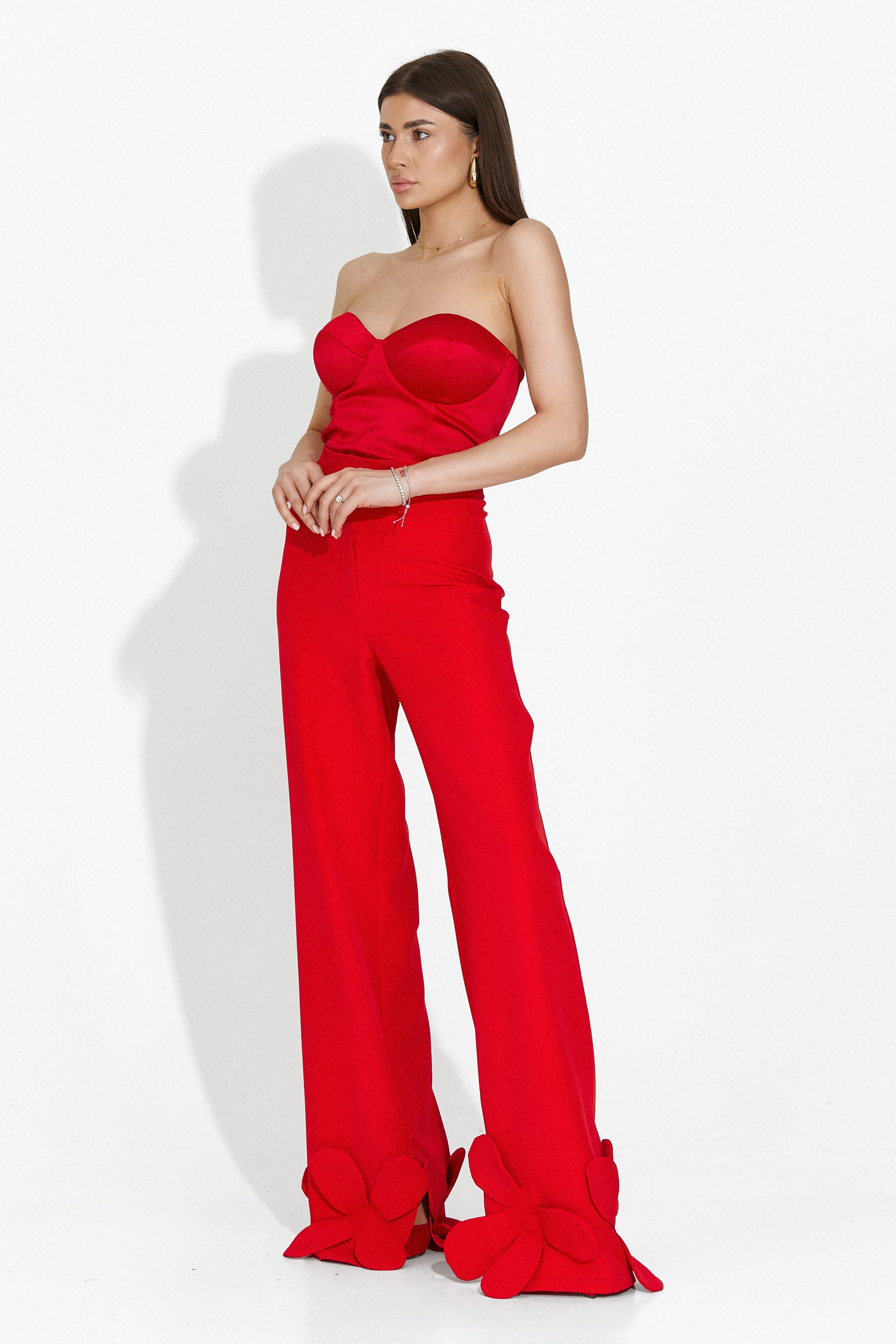 Corset dama elegant rosu Bakea Bogas