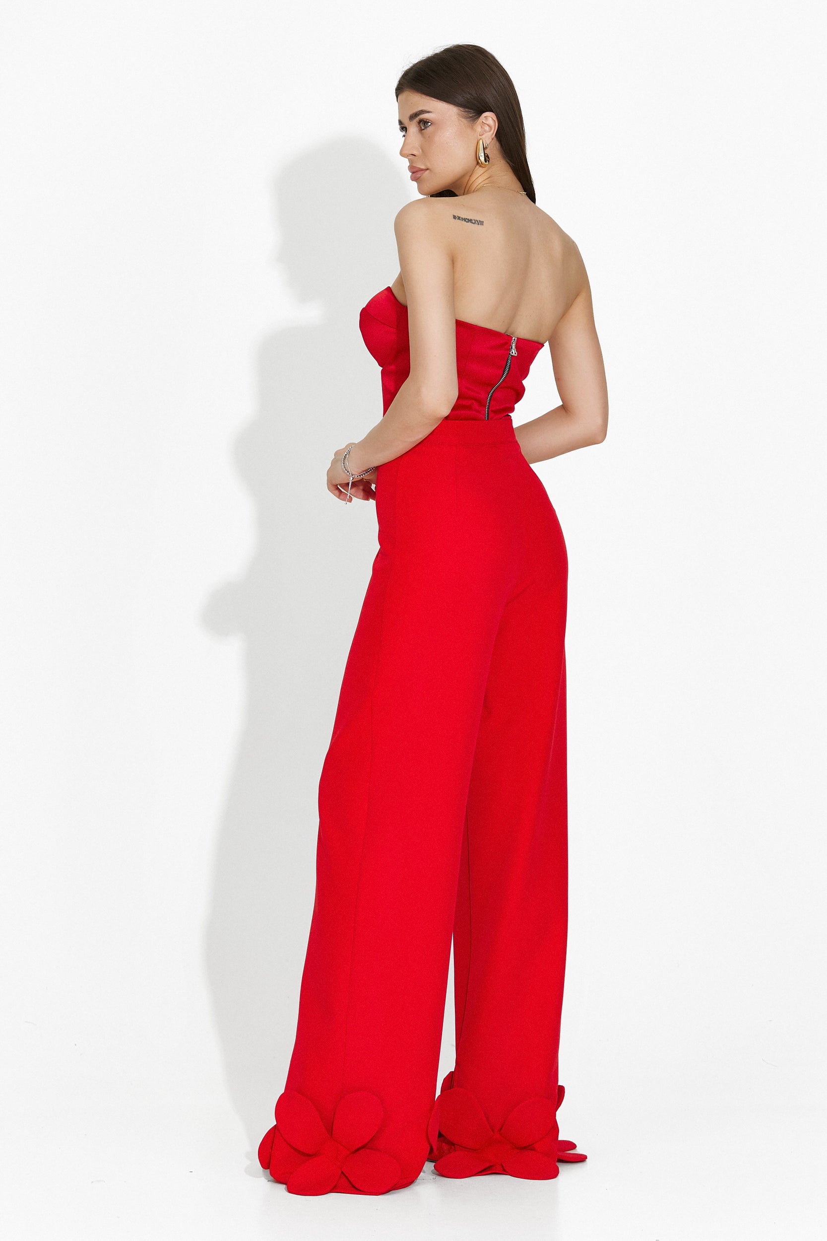 Corset dama elegant rosu Bakea Bogas