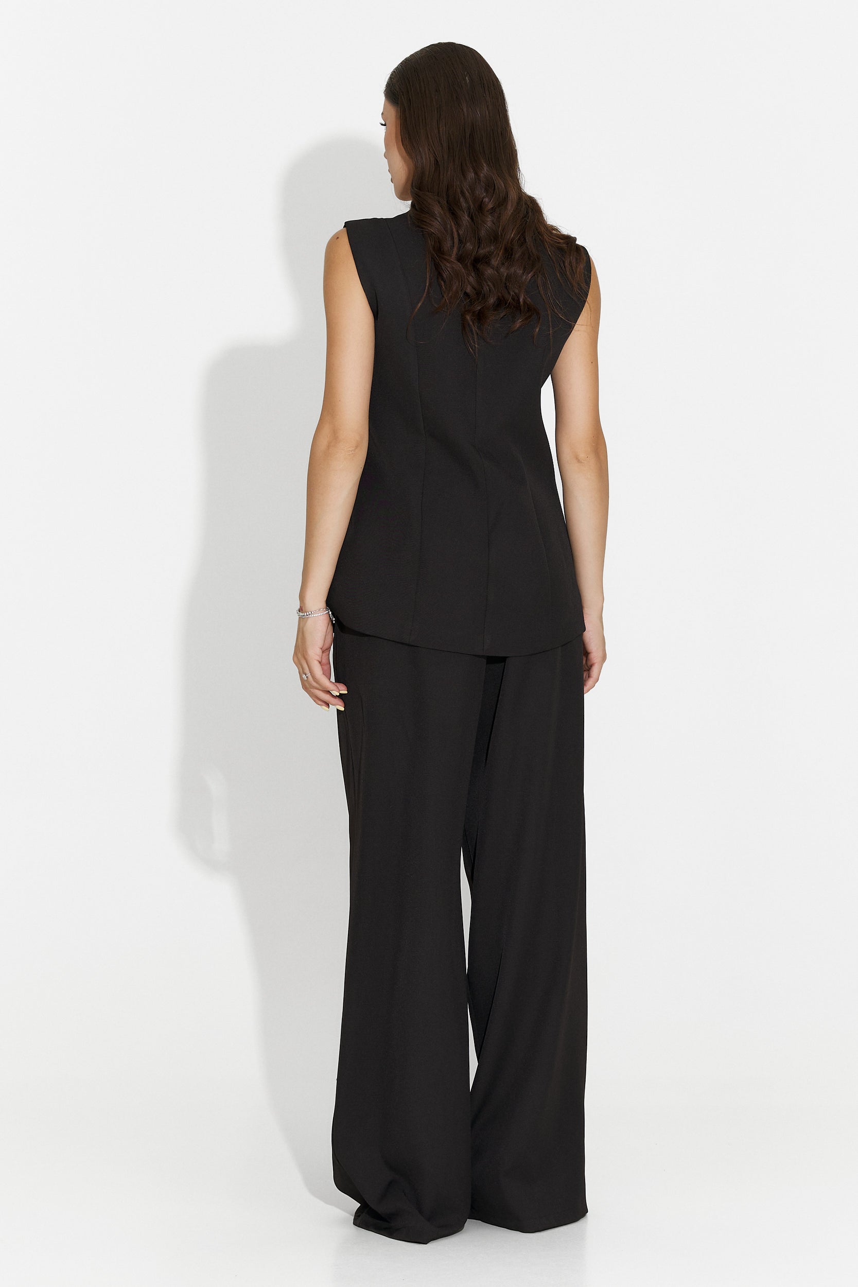 Costum dama cu vesta si pantaloni negru Liraia Bogas