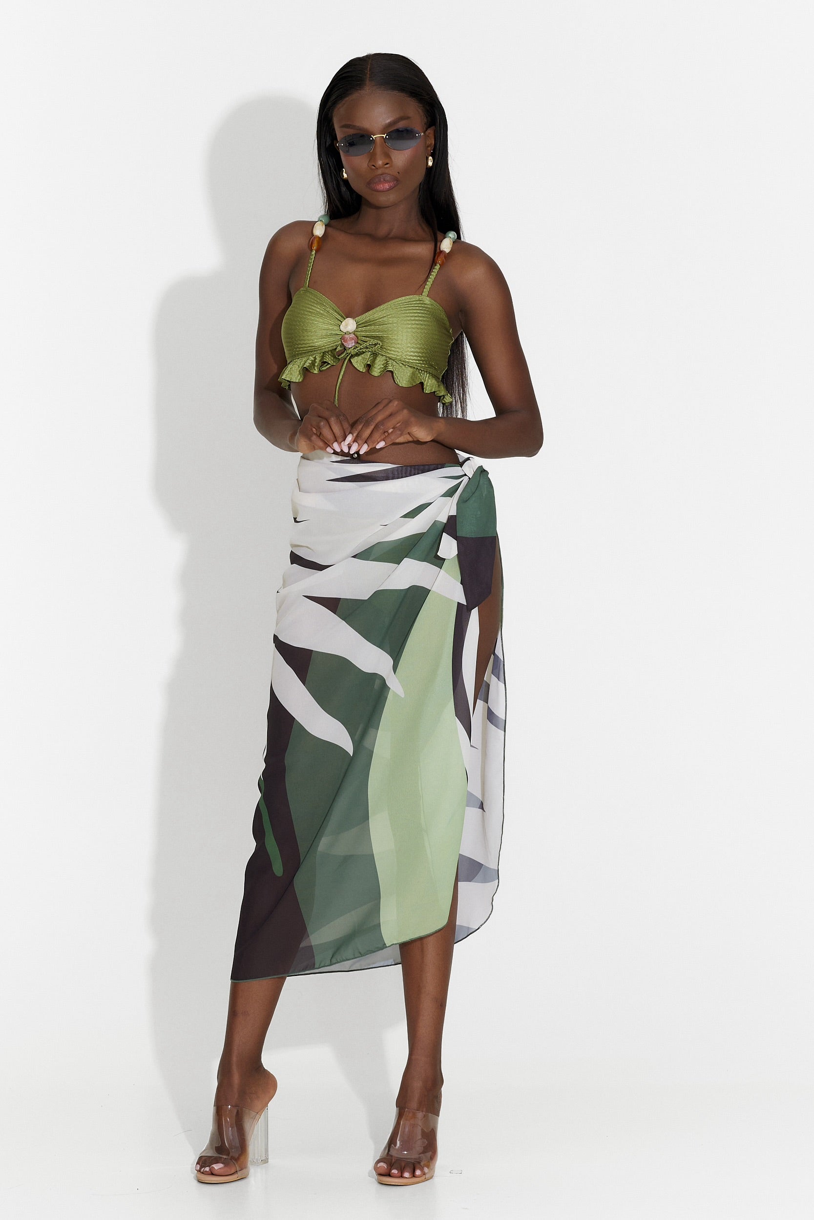 Costum de baie 3 piese verde Novasy Bogas