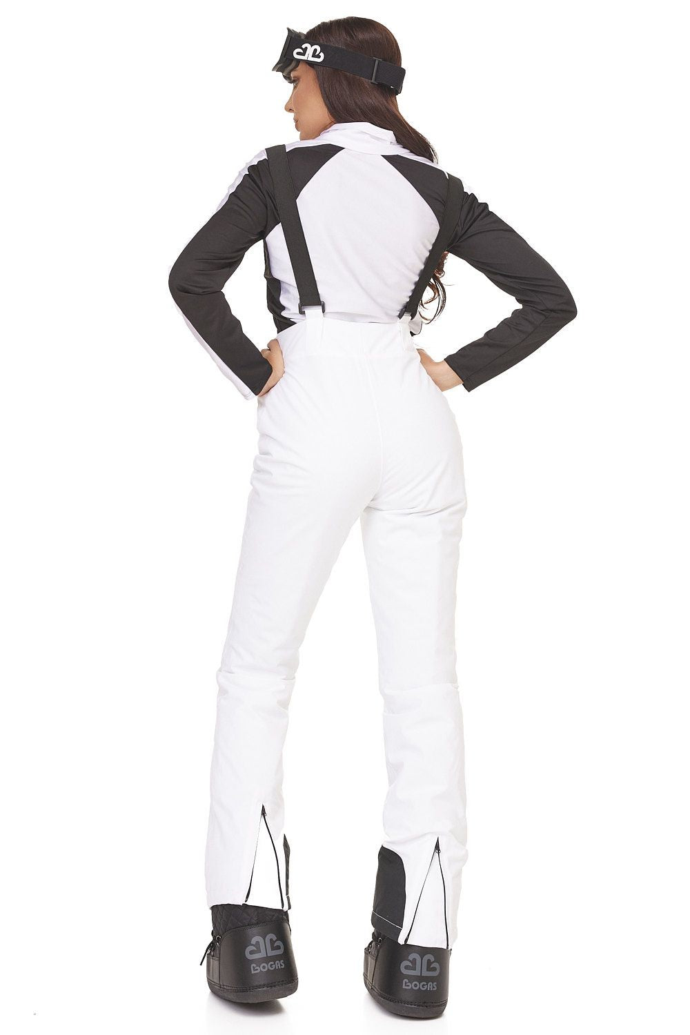 Costum ski casual alb Reasia Bogas