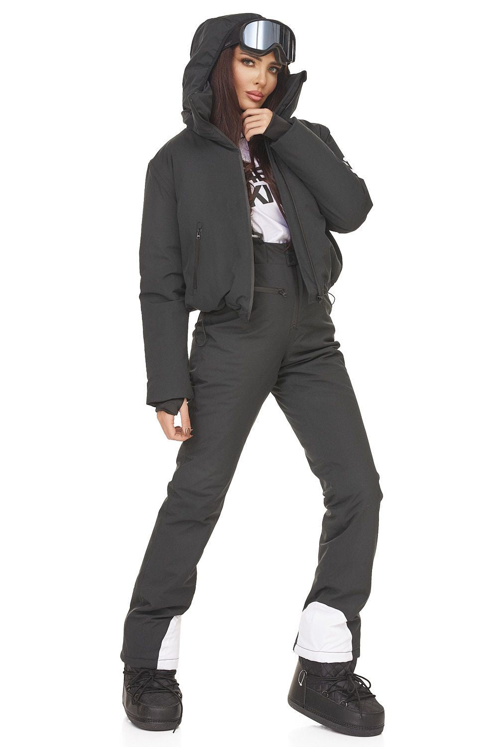 Costum ski casual negru Reasia Bogas