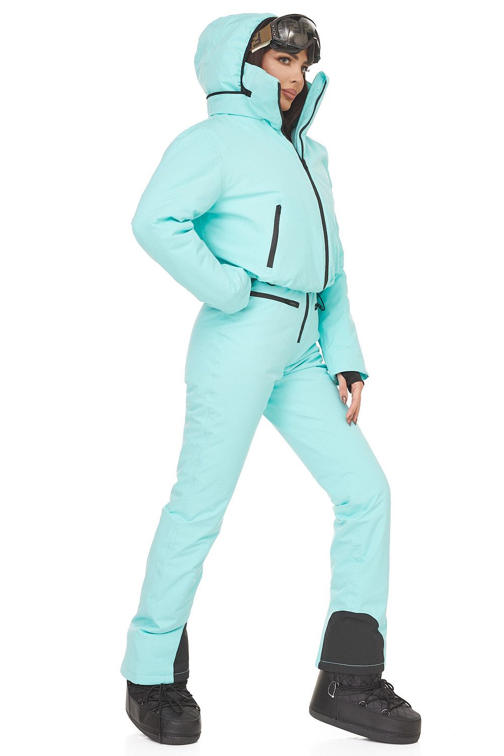 Costum ski casual turcoaz Reasia Bogas