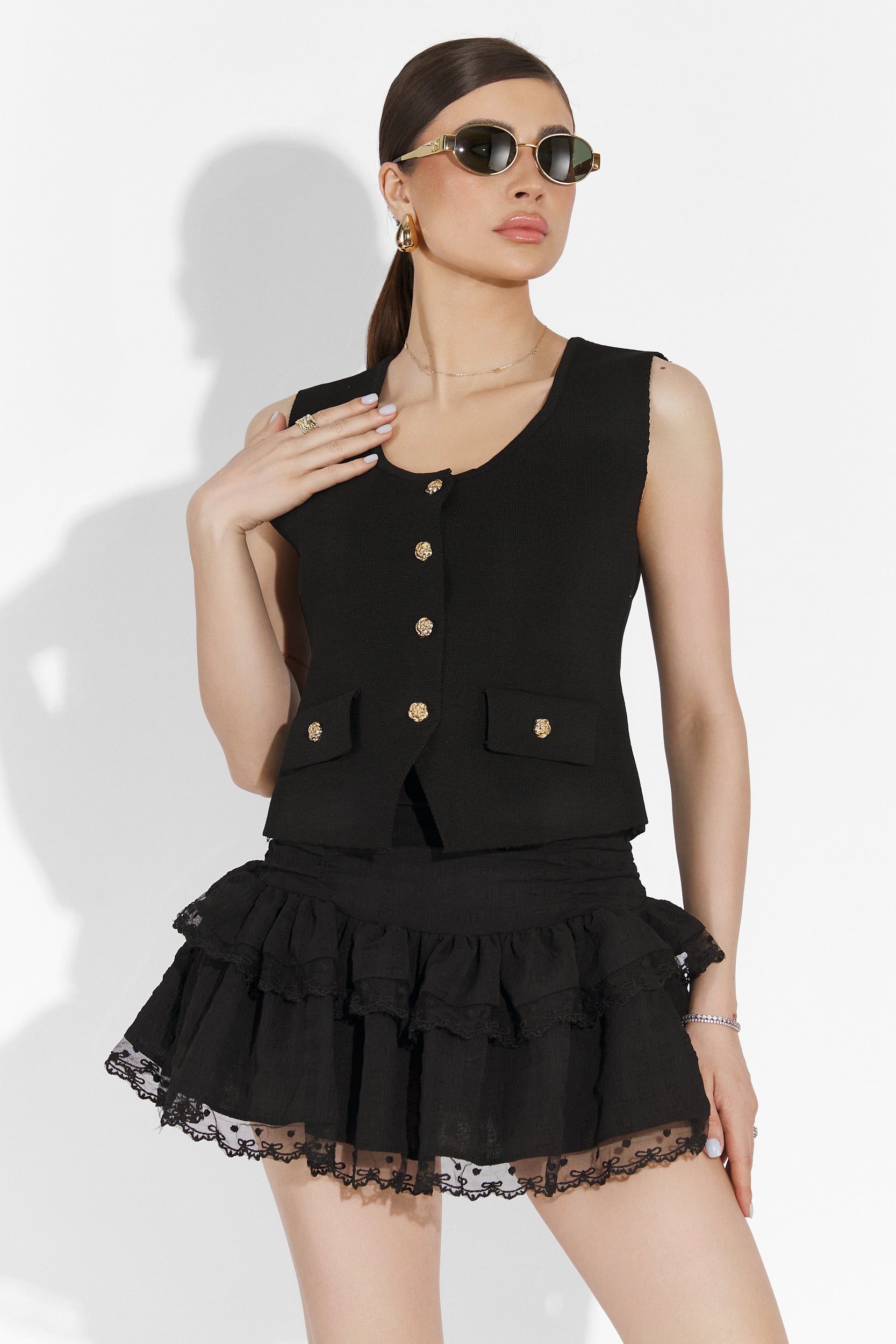 Fusta dama casual neagra Alarcon Bogas