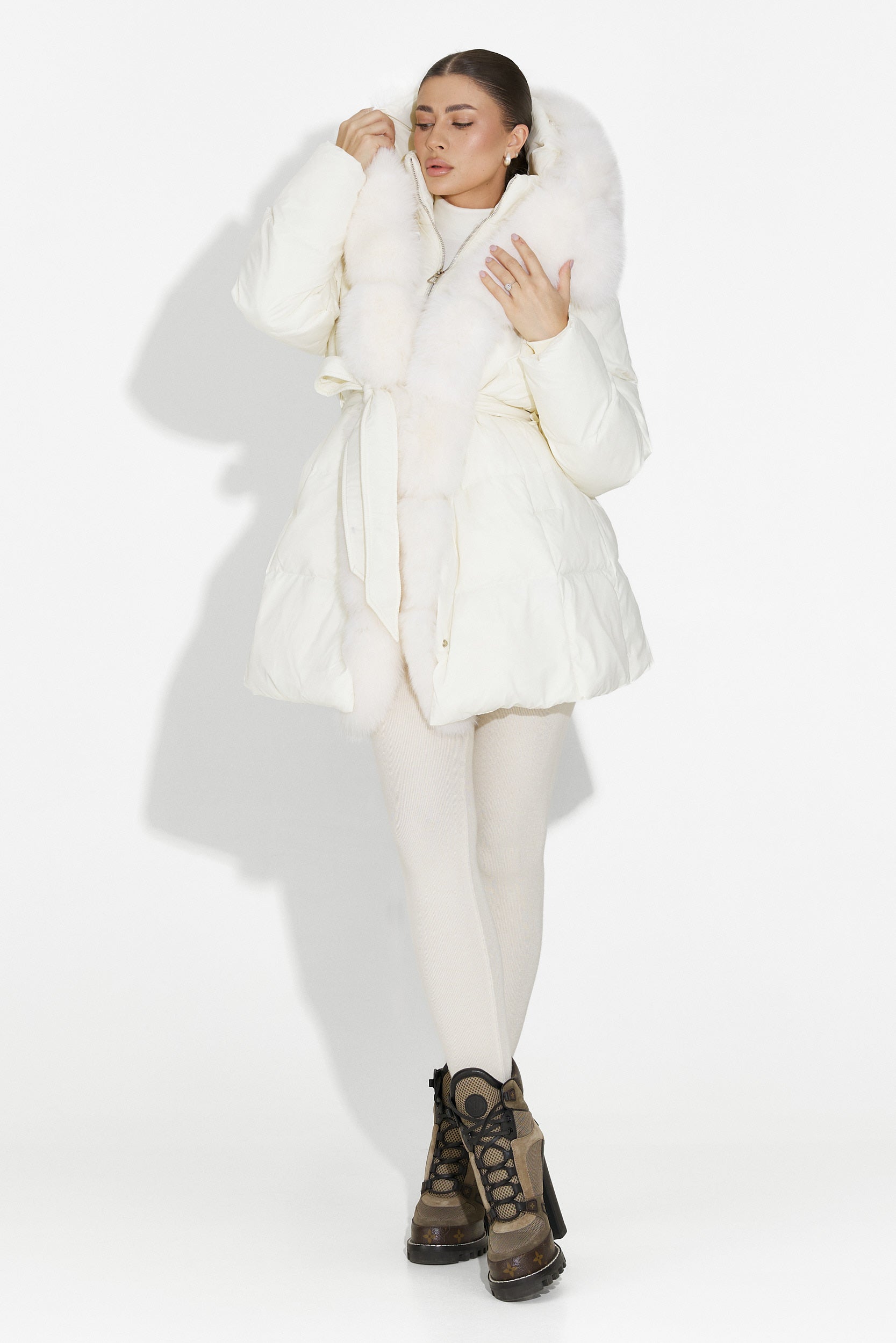 Geaca dama bej Neolia Bogas