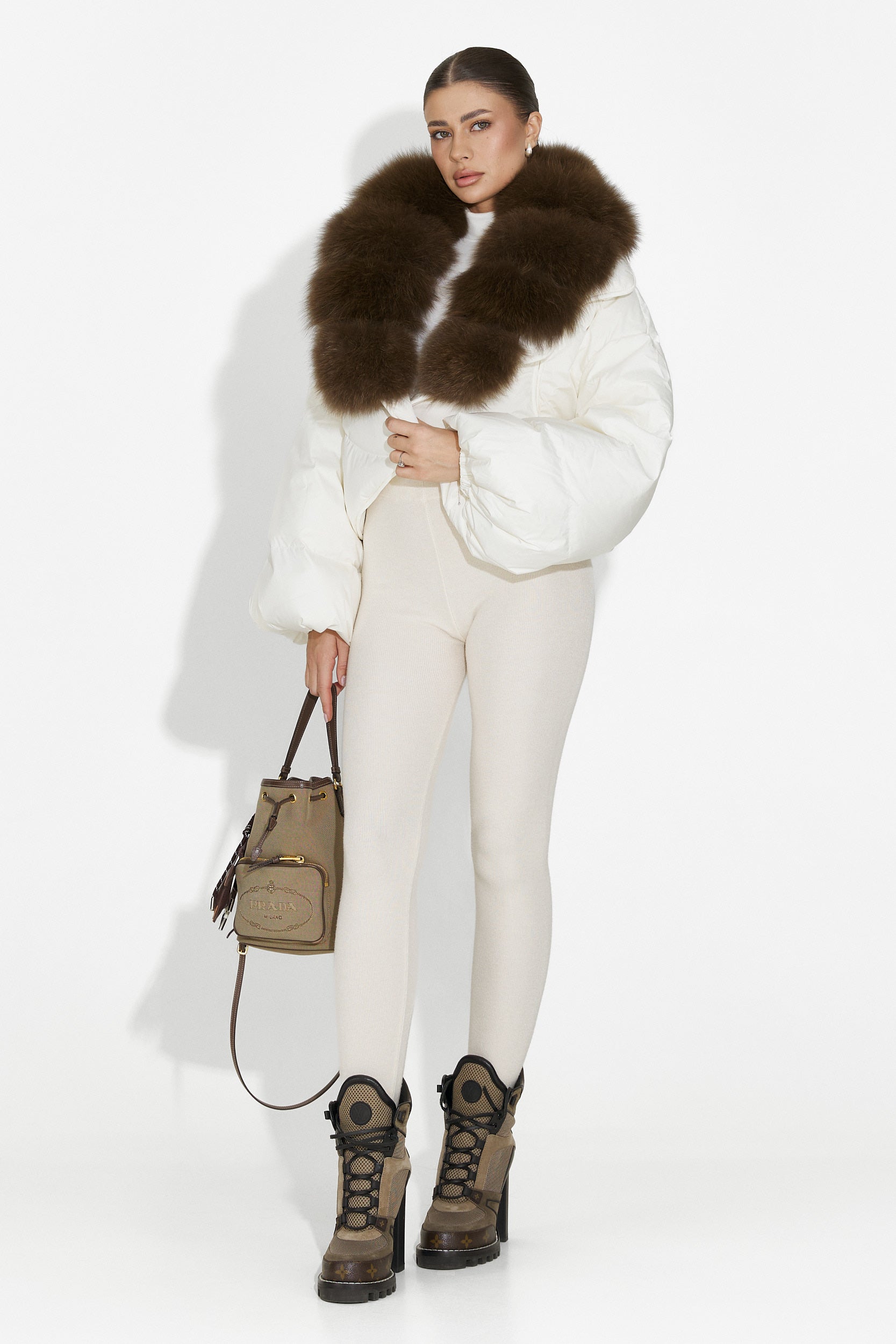 Geaca dama bej Selvoria Bogas