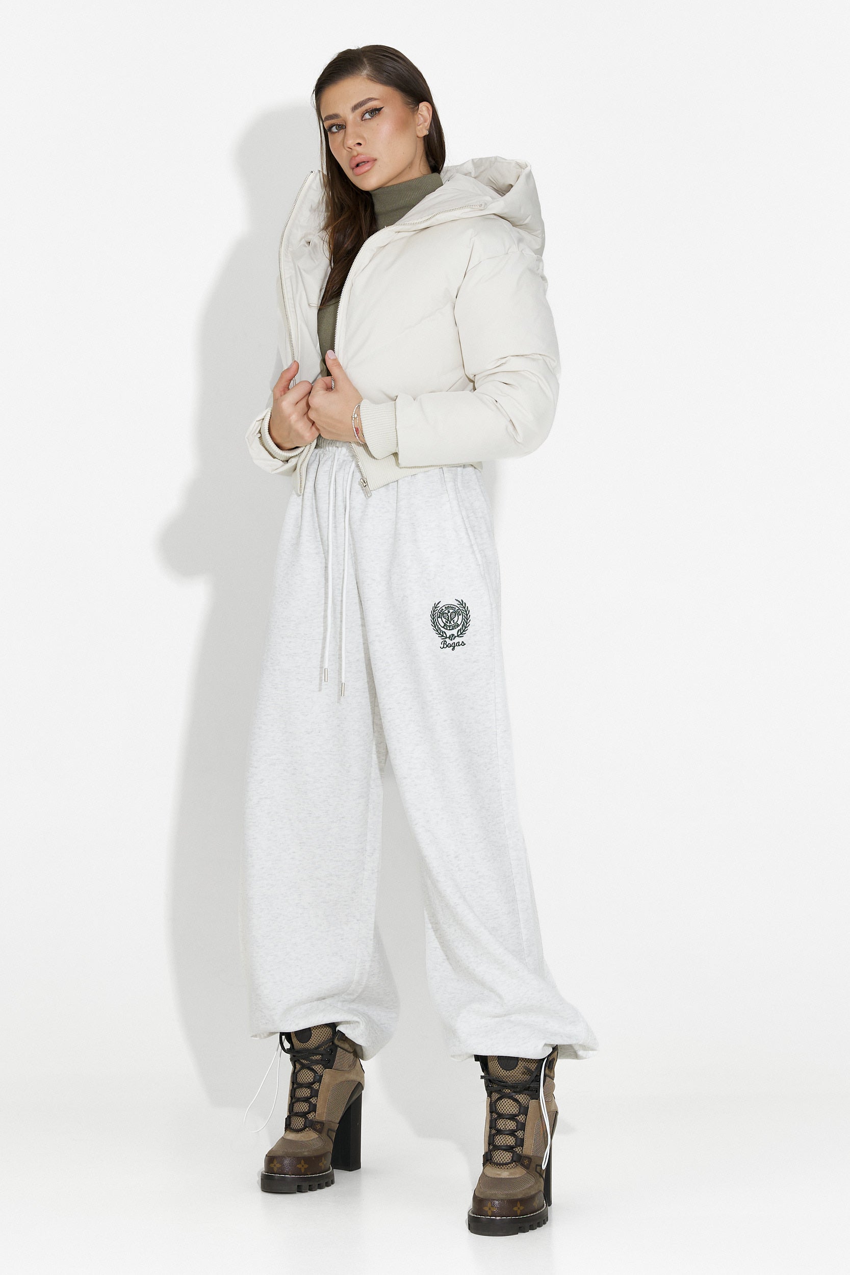 Geaca dama casual bej Lumaya Bogas