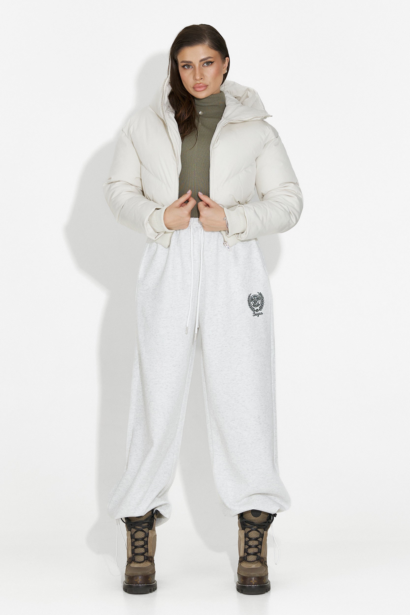 Geaca dama casual bej Lumaya Bogas