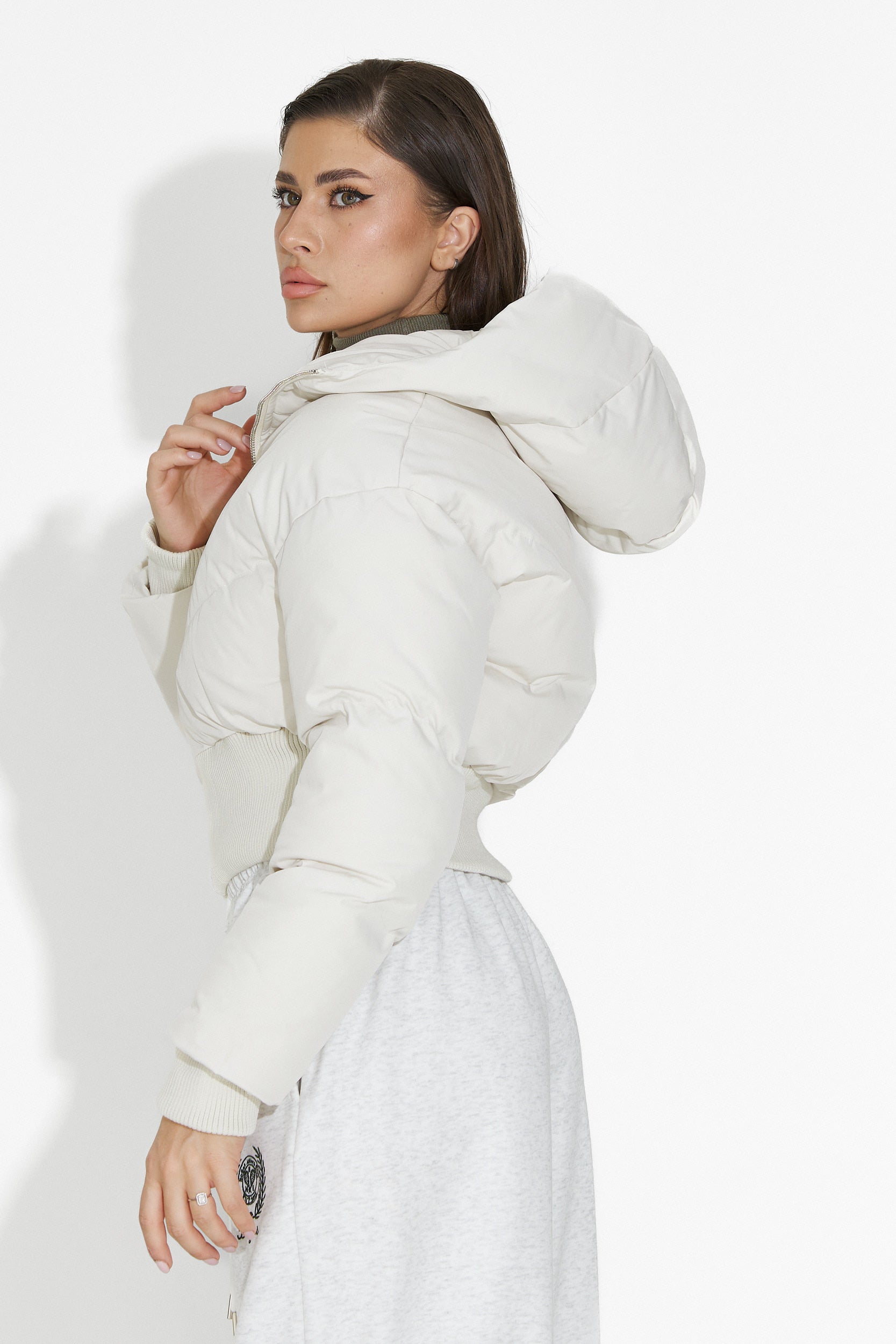 Geaca dama casual bej Lumaya Bogas