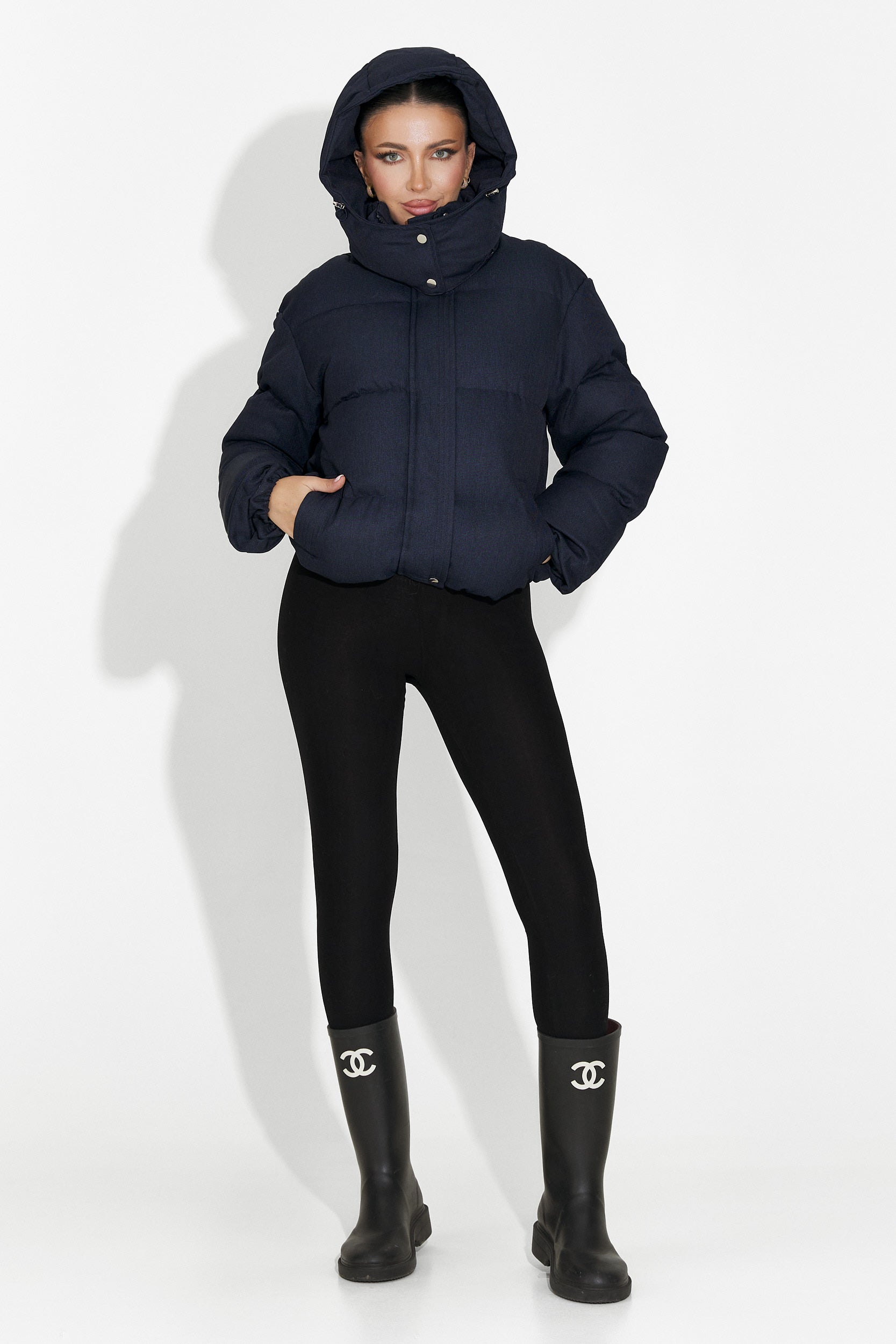 Geaca dama casual bleumarin Luisana Bogas