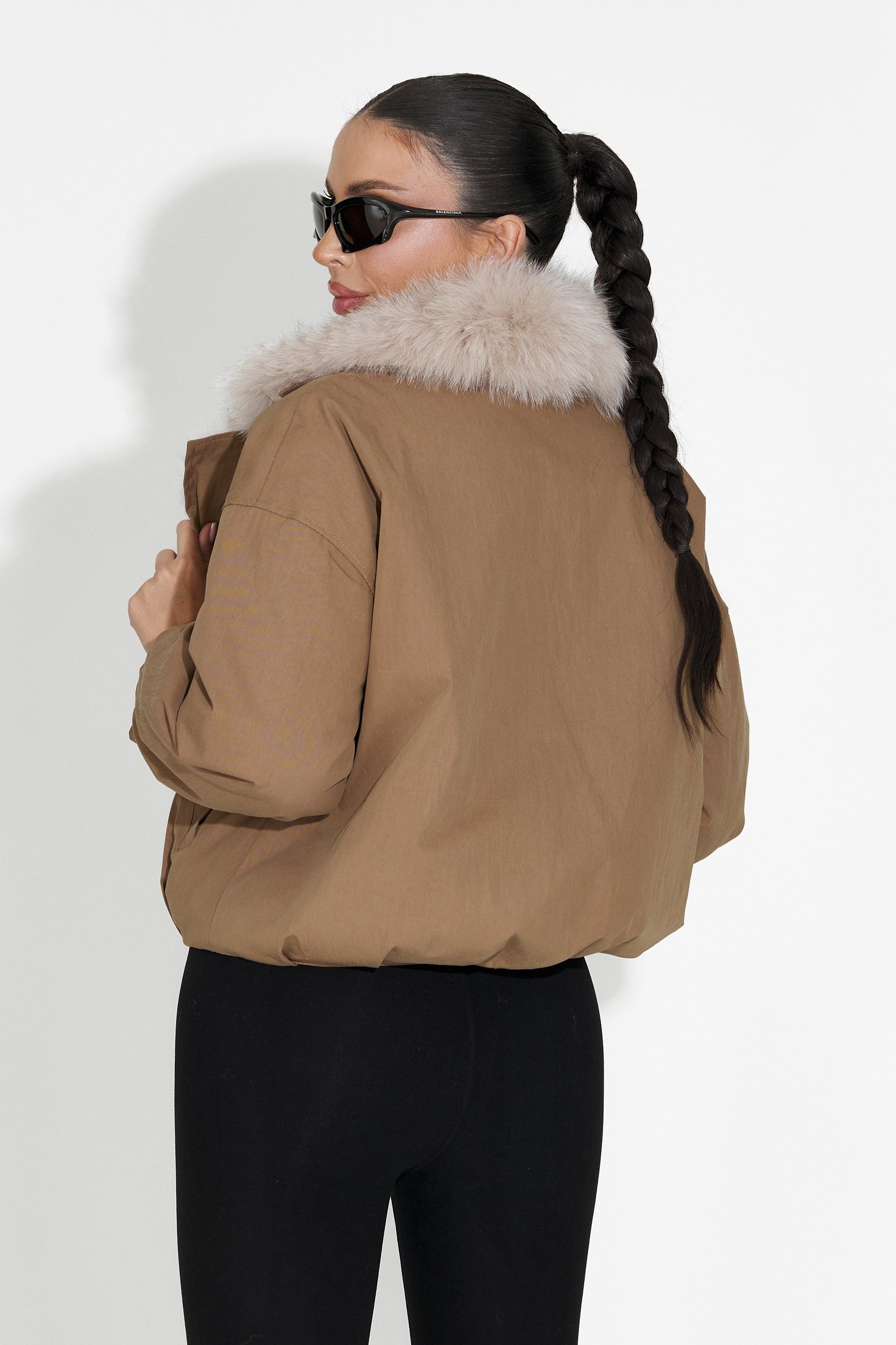 Geaca dama casual maro Eriora Bogas