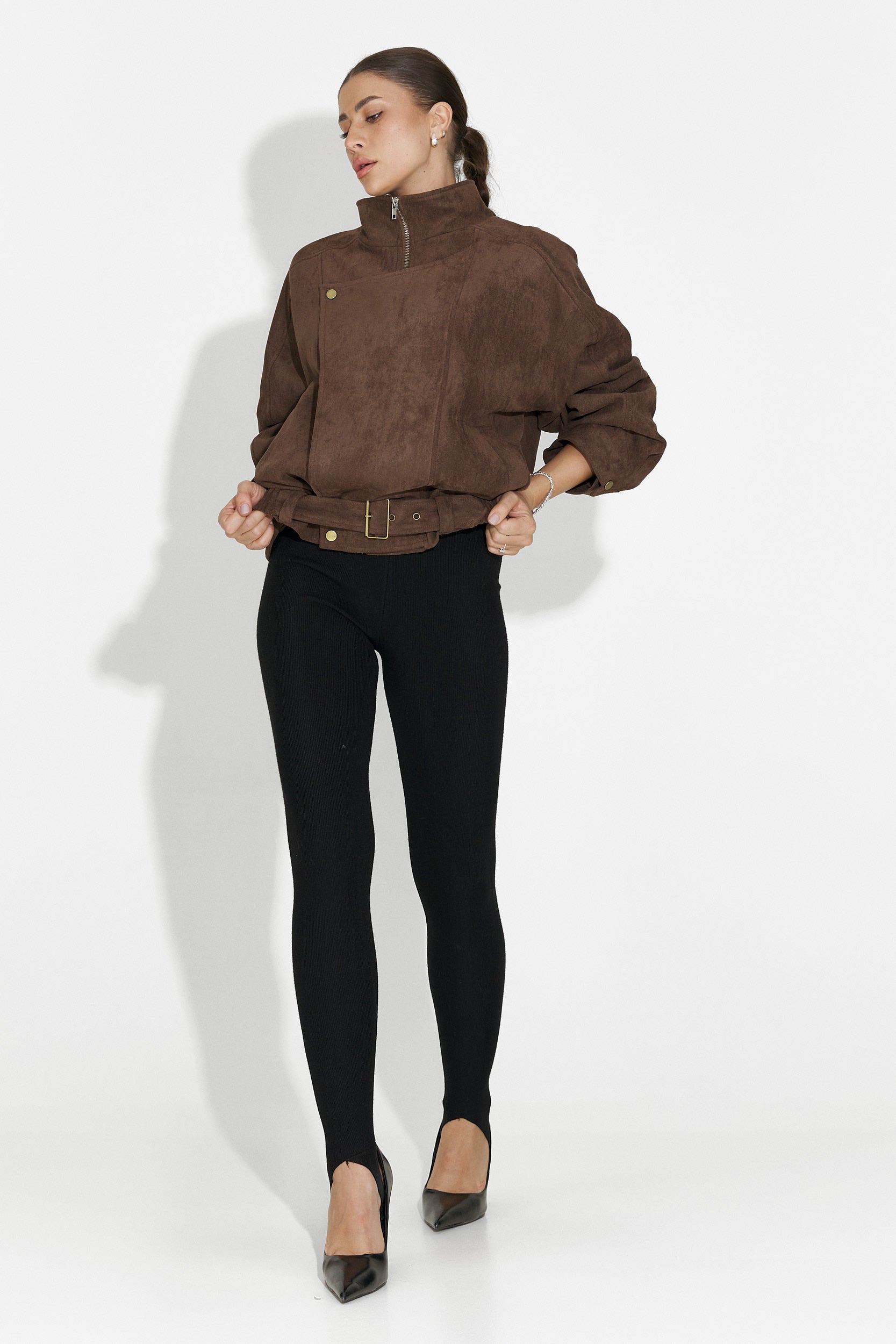 Geaca dama casual maro Ismoria Bogas