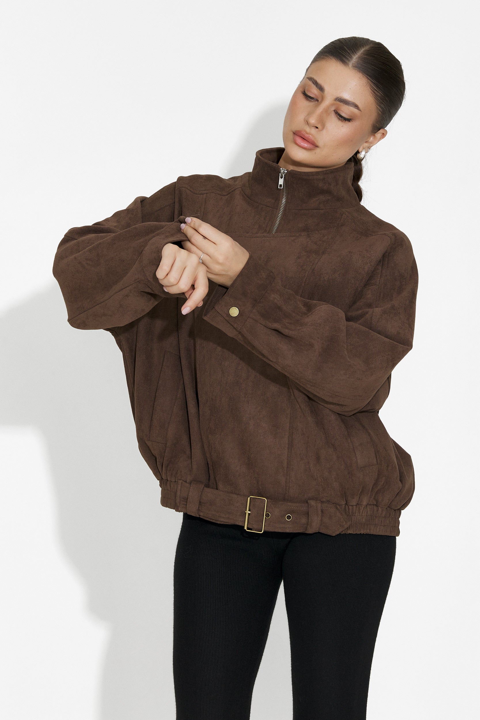 Geaca dama casual maro Ismoria Bogas