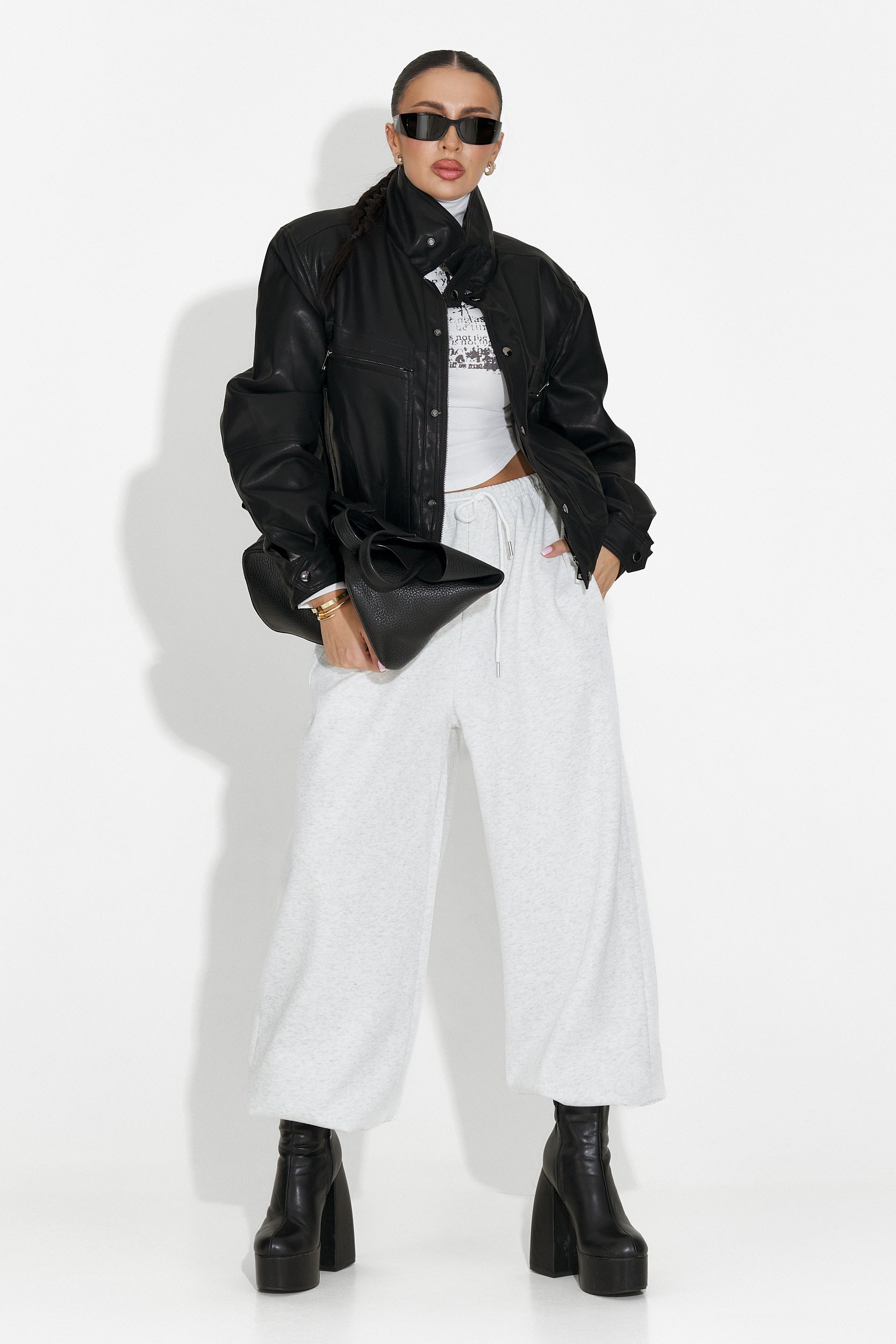 Geaca dama casual neagra Giselia Bogas